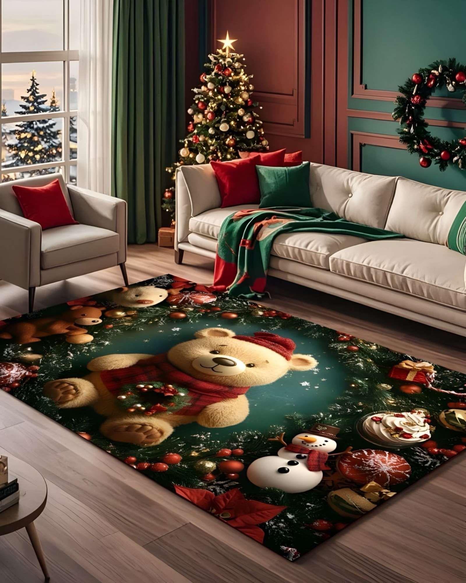 ALFOMBRA NAVIDEÑA PARA LIVING COMEDOR 240cm 200cm N02-2