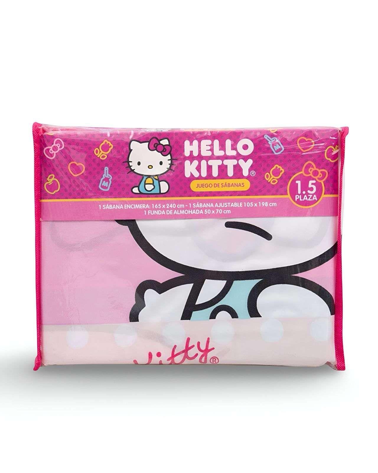 Sabanas infantil Hello Kitty plaza y media Mashini-3
