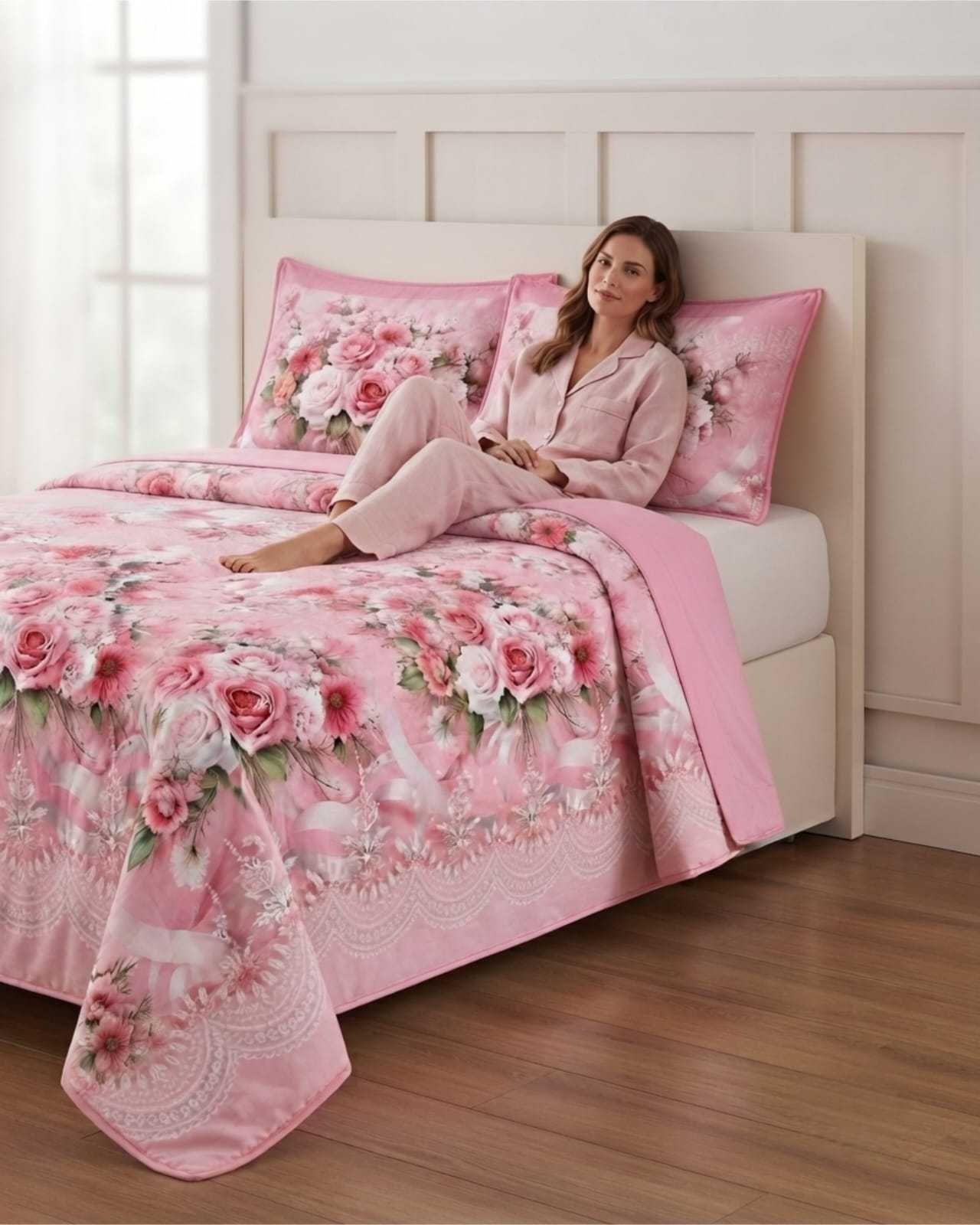 Quilt Delgado Para Verano Fresco 2 Plazas m32-0