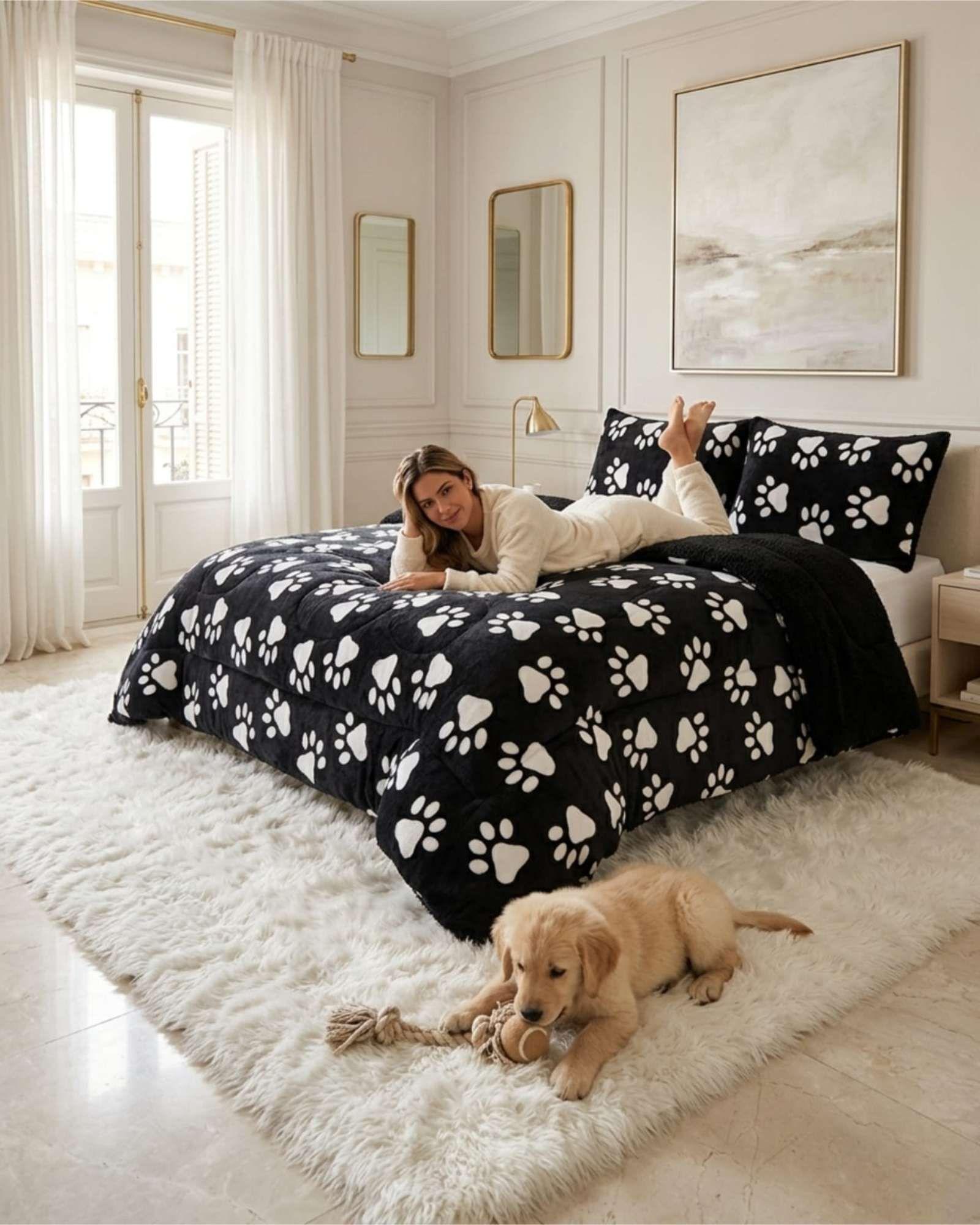 Cubrecamas Sherpa 2 Plazas Plush Ultra Suave De Lujo m12-2