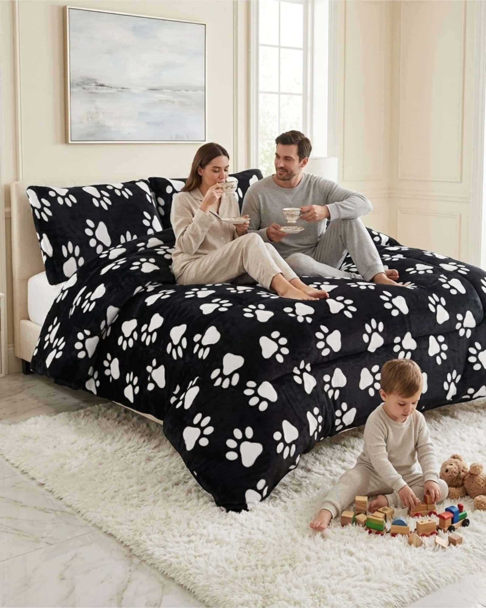 Cubrecamas Sherpa 2 Plazas Plush Ultra Suave De Lujo m12-4