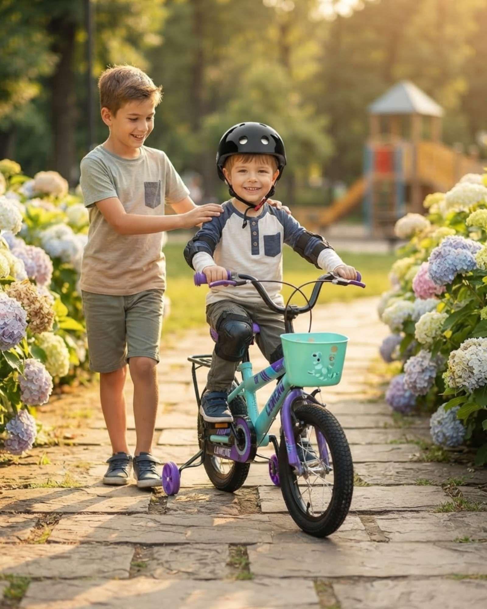 Bicicleta Para Niños Aro 12 Con Kit De Protección Y Casco 08-2