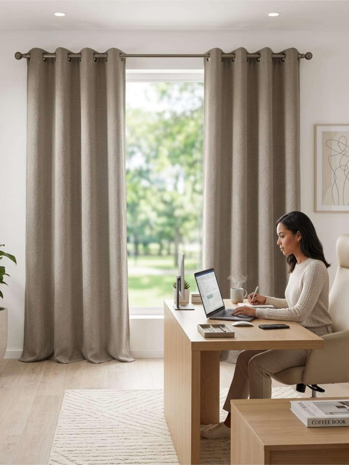 Juegos de Cortina Blackout 150x220 cm beige-4