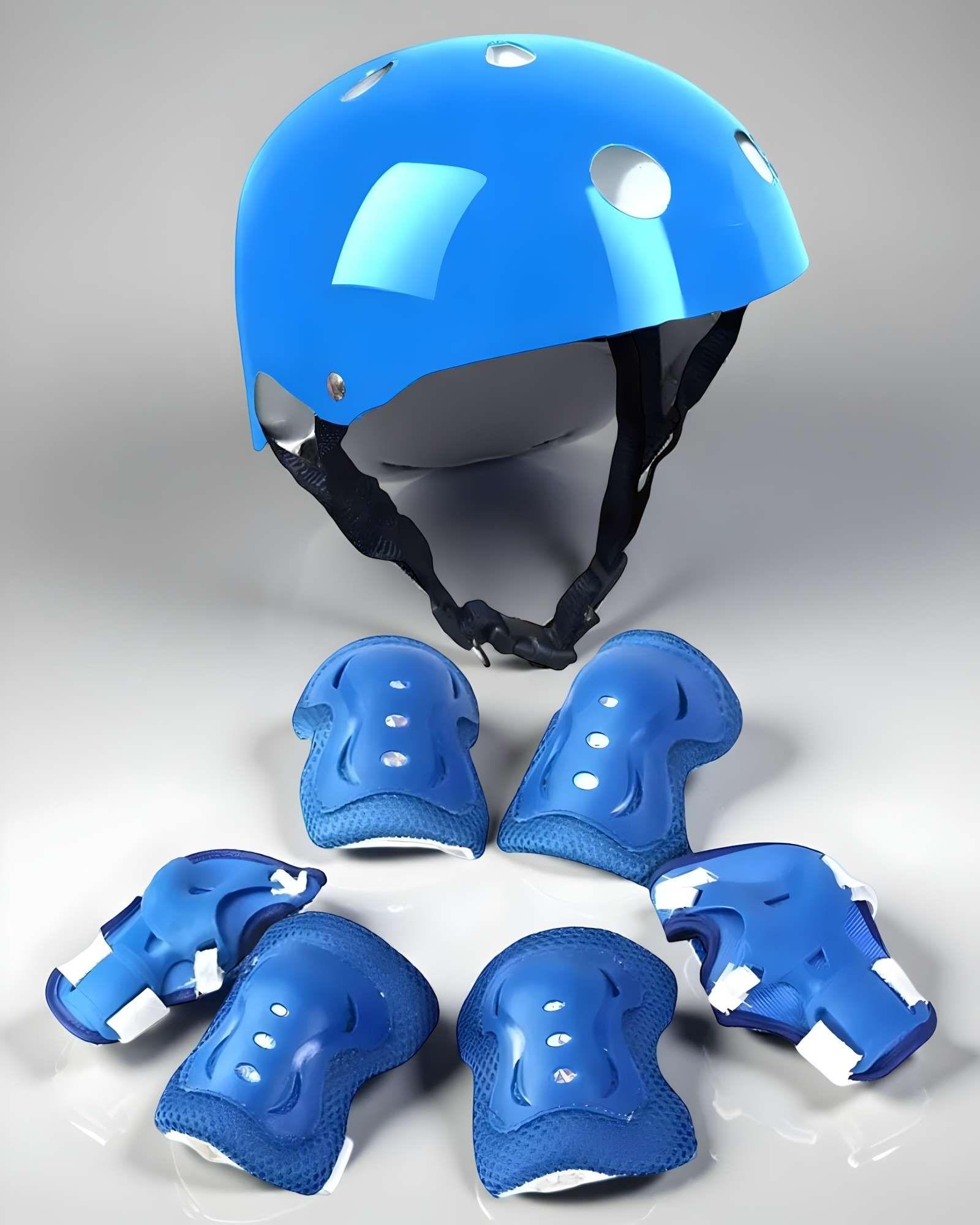 KIT DE PROTECCIÓN INFANTIL PARA PATINES AZUL-1