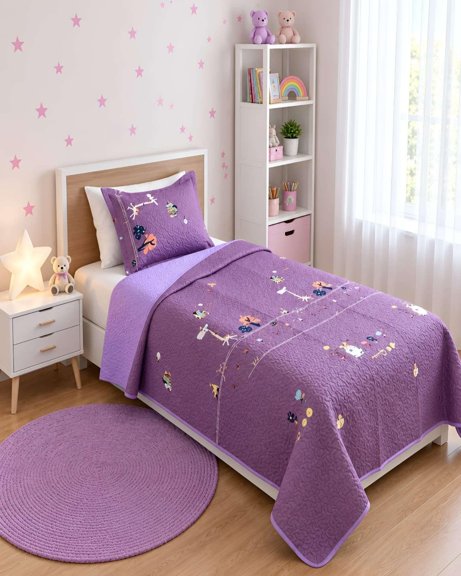 Cubrecamas Quilt Plaza Y Media Mas Almohada Textura Suave Y Fresca m12-3