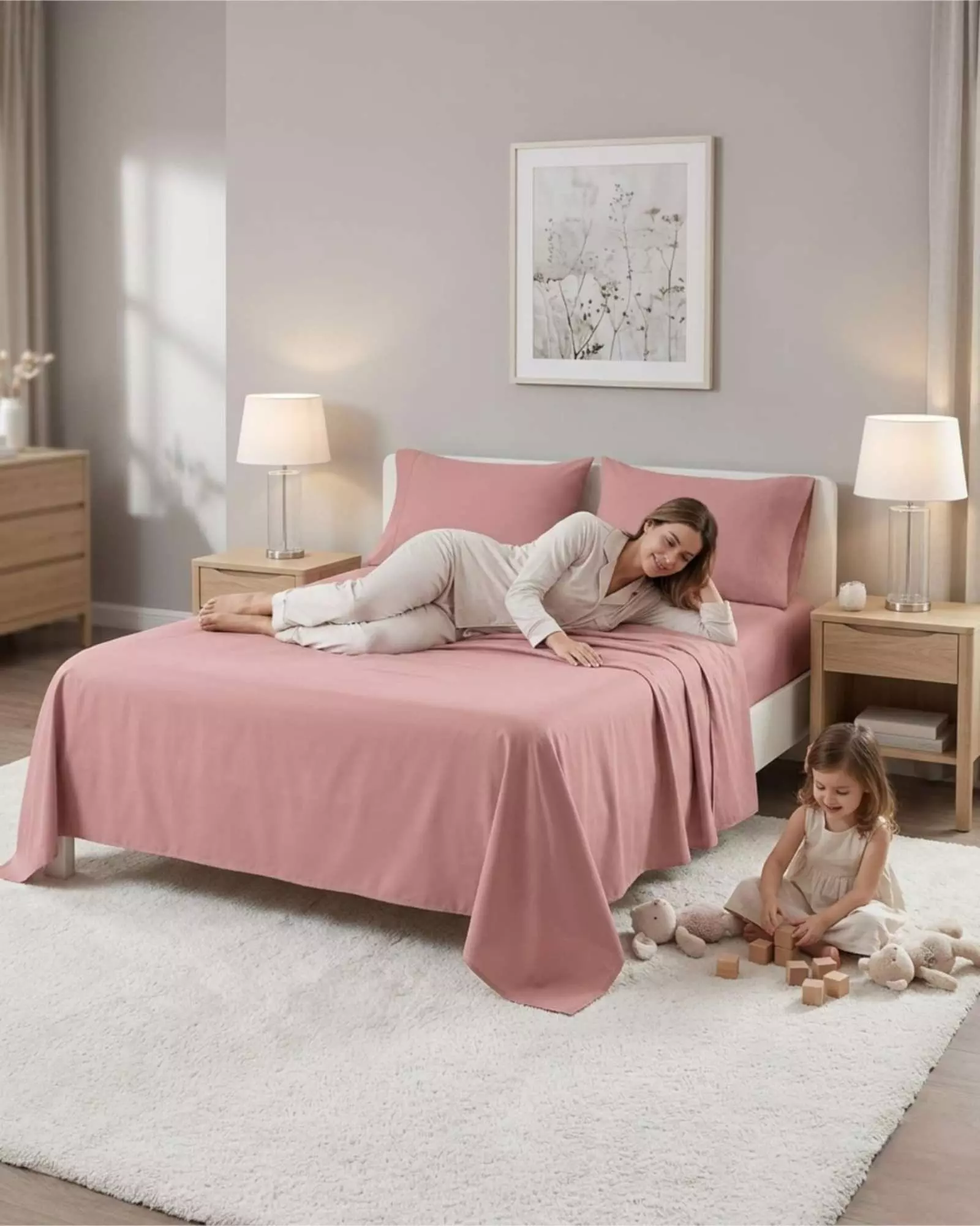 Juego Sabanas Plaza King Lisas Suaves 4 Piezas De Cama C5-1