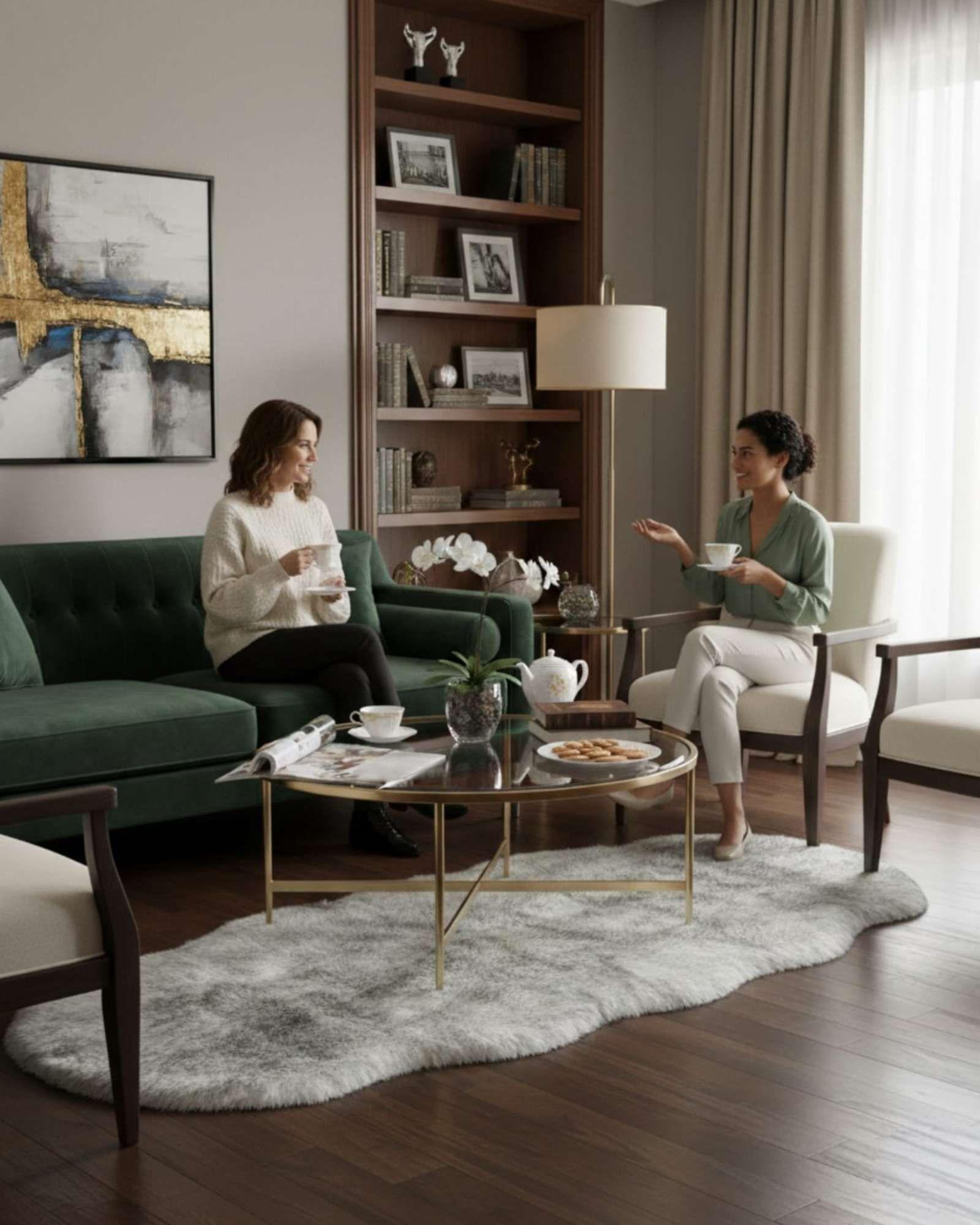 Juego de 2 Alfombra peluda decorativa ultra suave m2-4