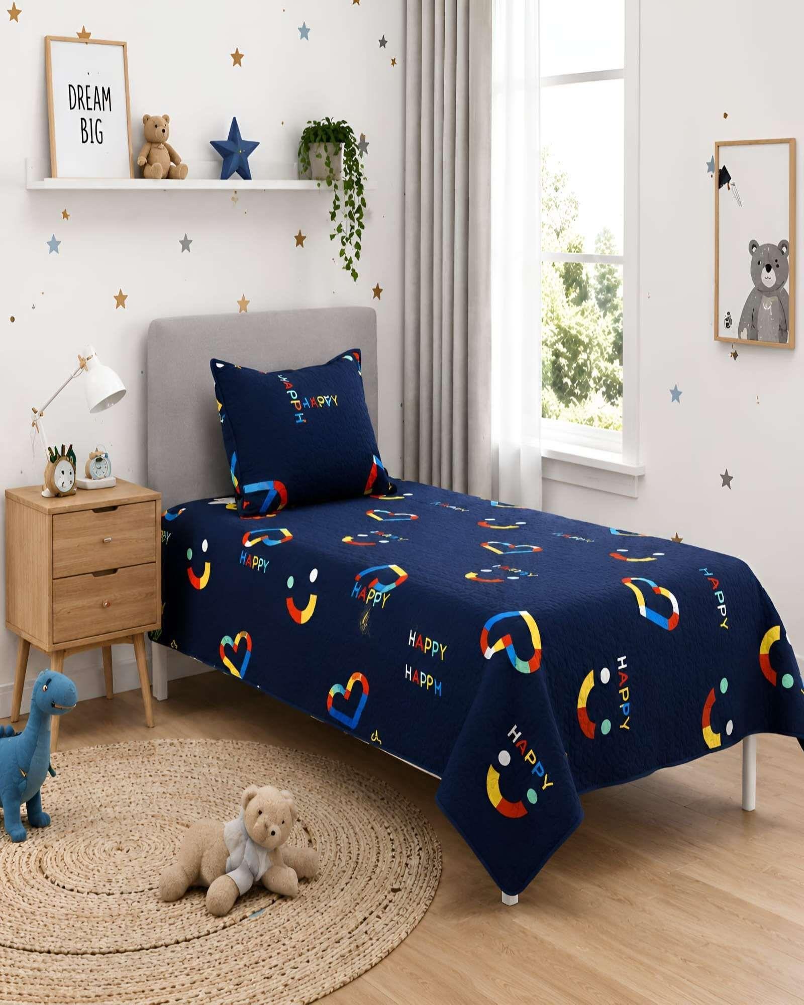 Cubrecamas Quilt Plaza Y Media Mas Almohada Textura Suave Y Fresca m18-3