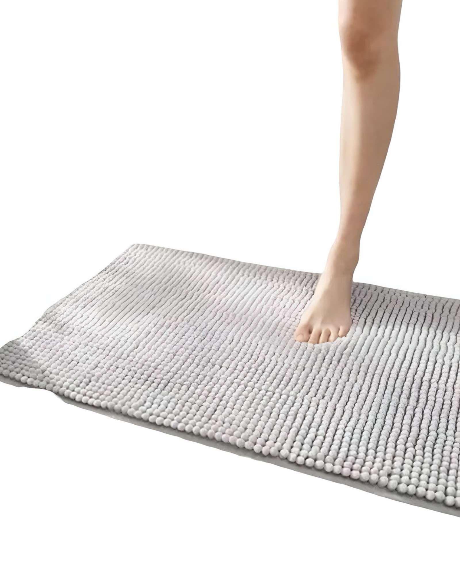 ALFOMBRA DE BAÑO  DELGADA GRIS 40X60 cm-0