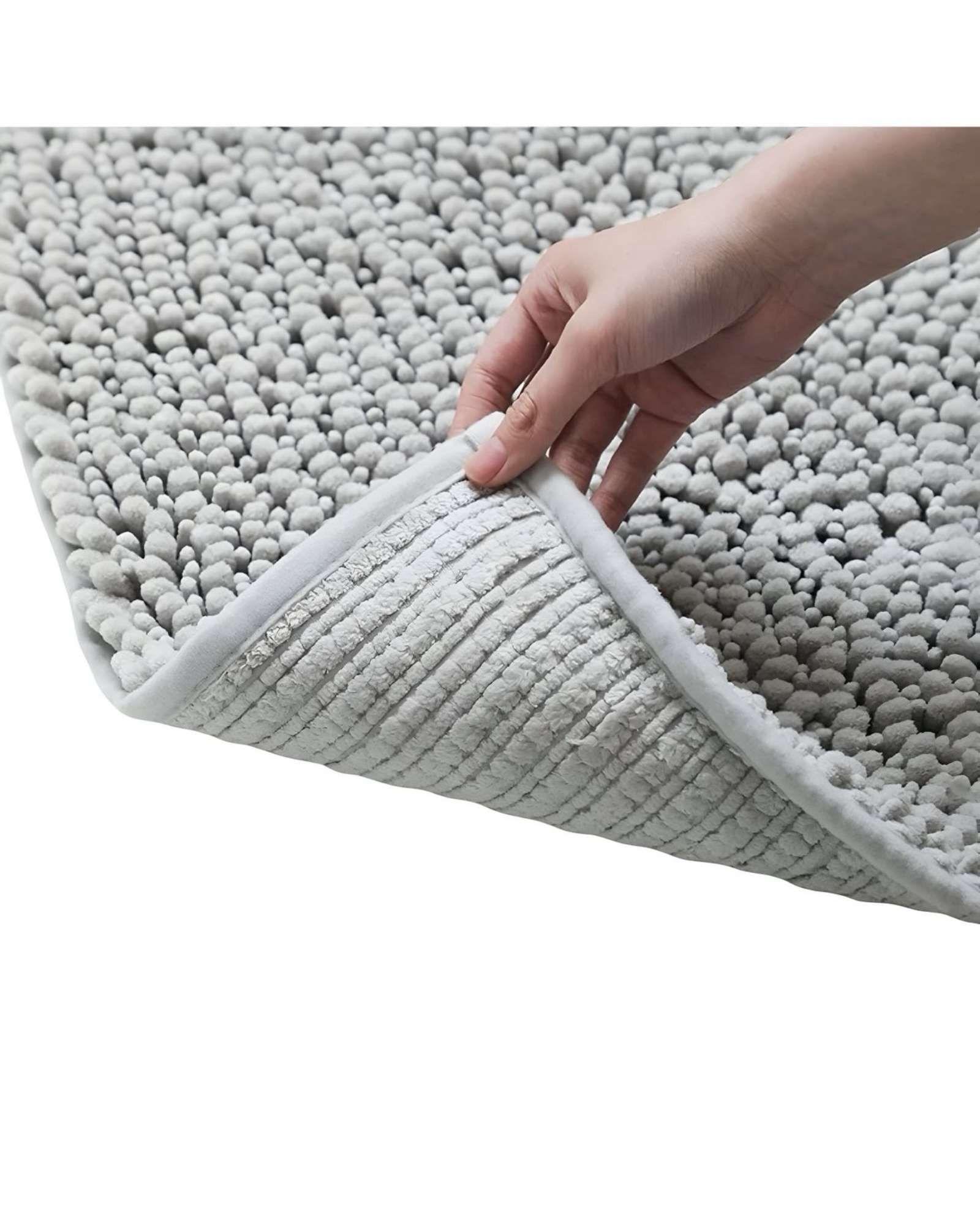 ALFOMBRA DE BAÑO  DELGADA GRIS 40X60 cm-1