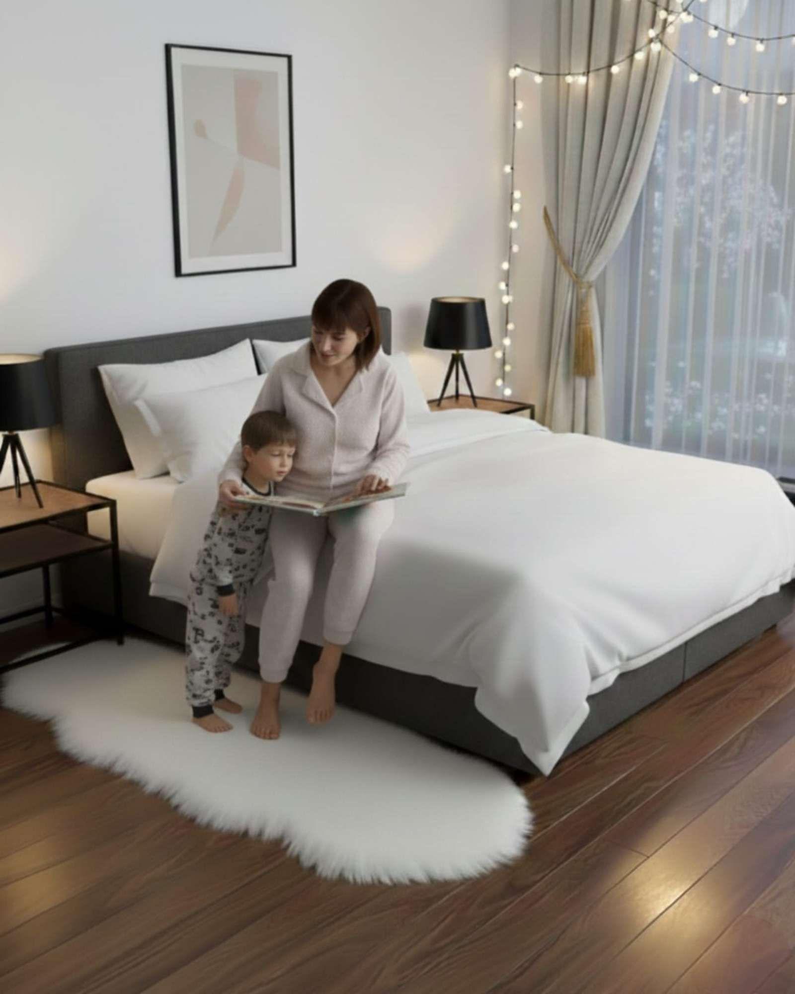 Alfombra peluda decorativa ultra suave m1-2