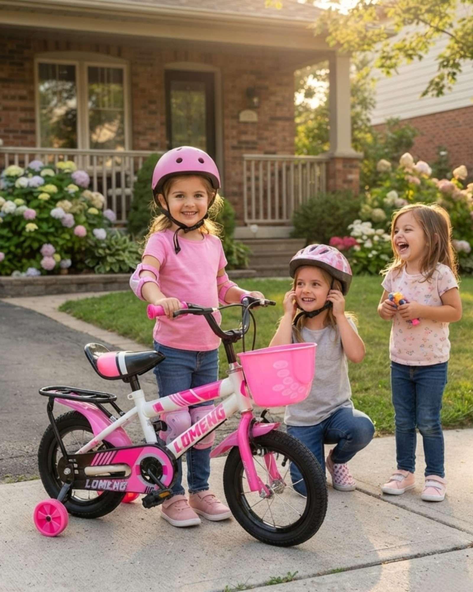 Bicicleta Para Niños Aro 14 Con Kit De Protección Y Casco 03-2