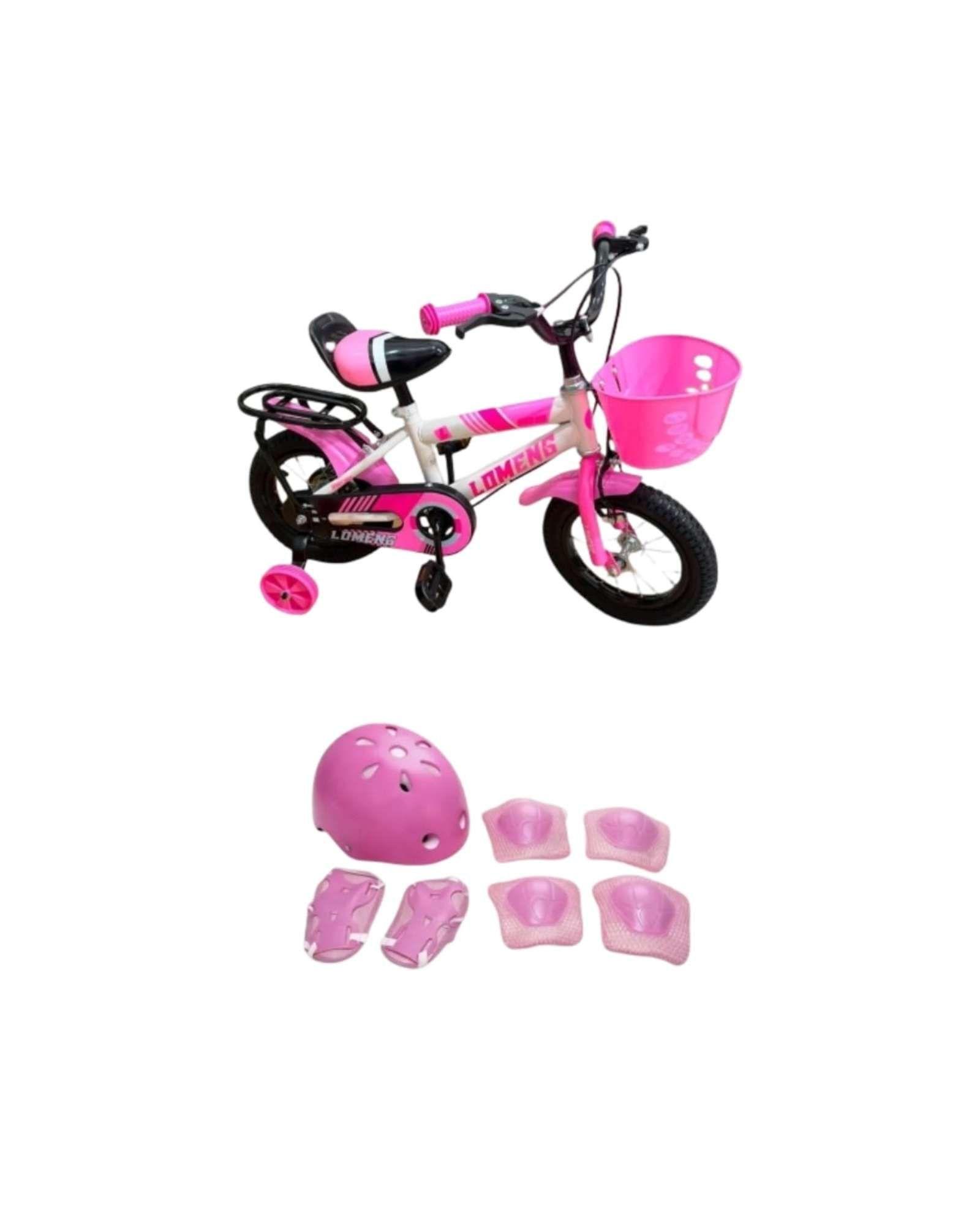 Bicicleta Para Niños Aro 14 Con Kit De Protección Y Casco 03-5