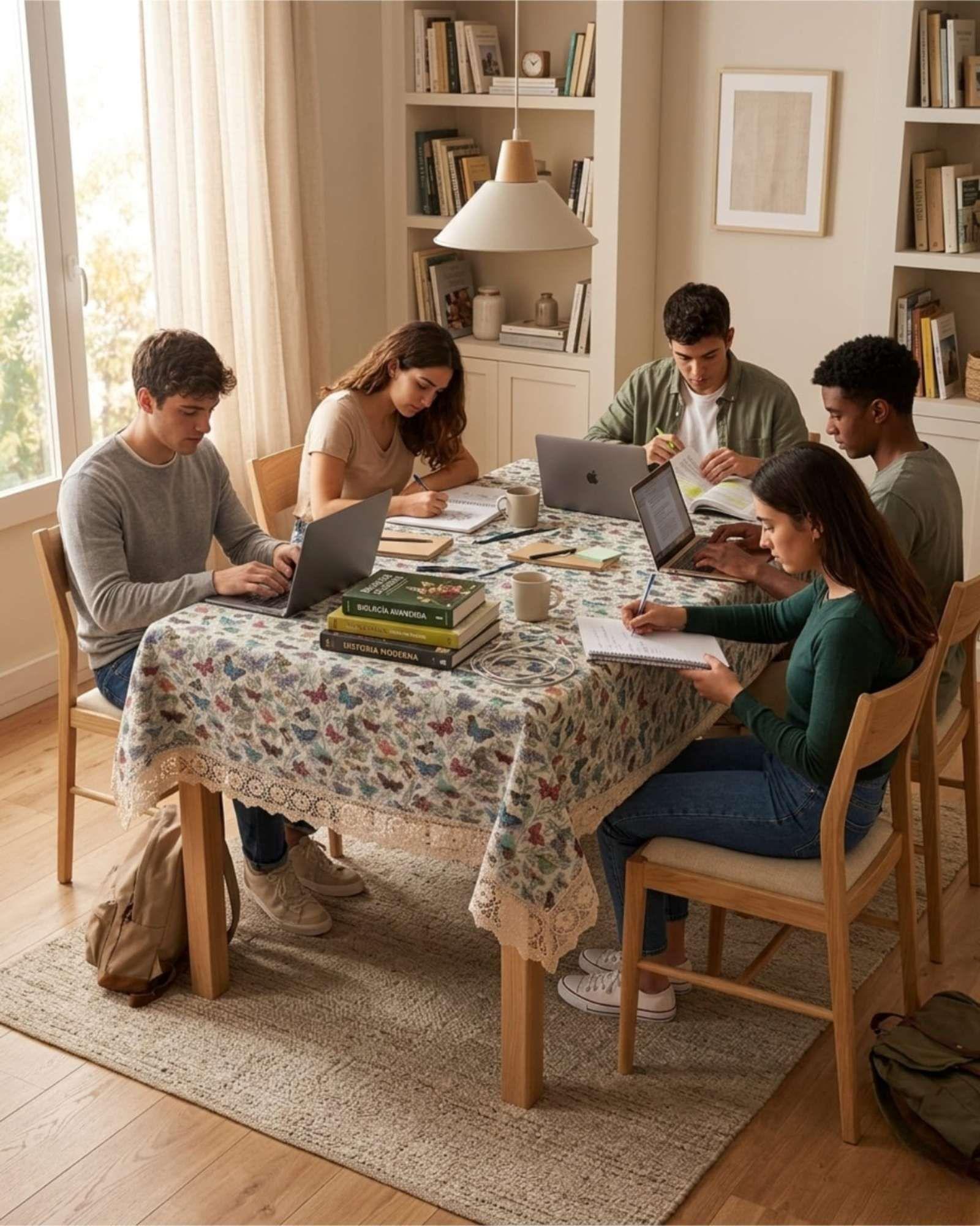 Mantel de Comedor Estilo Bohemio de 140x220cm m5-4