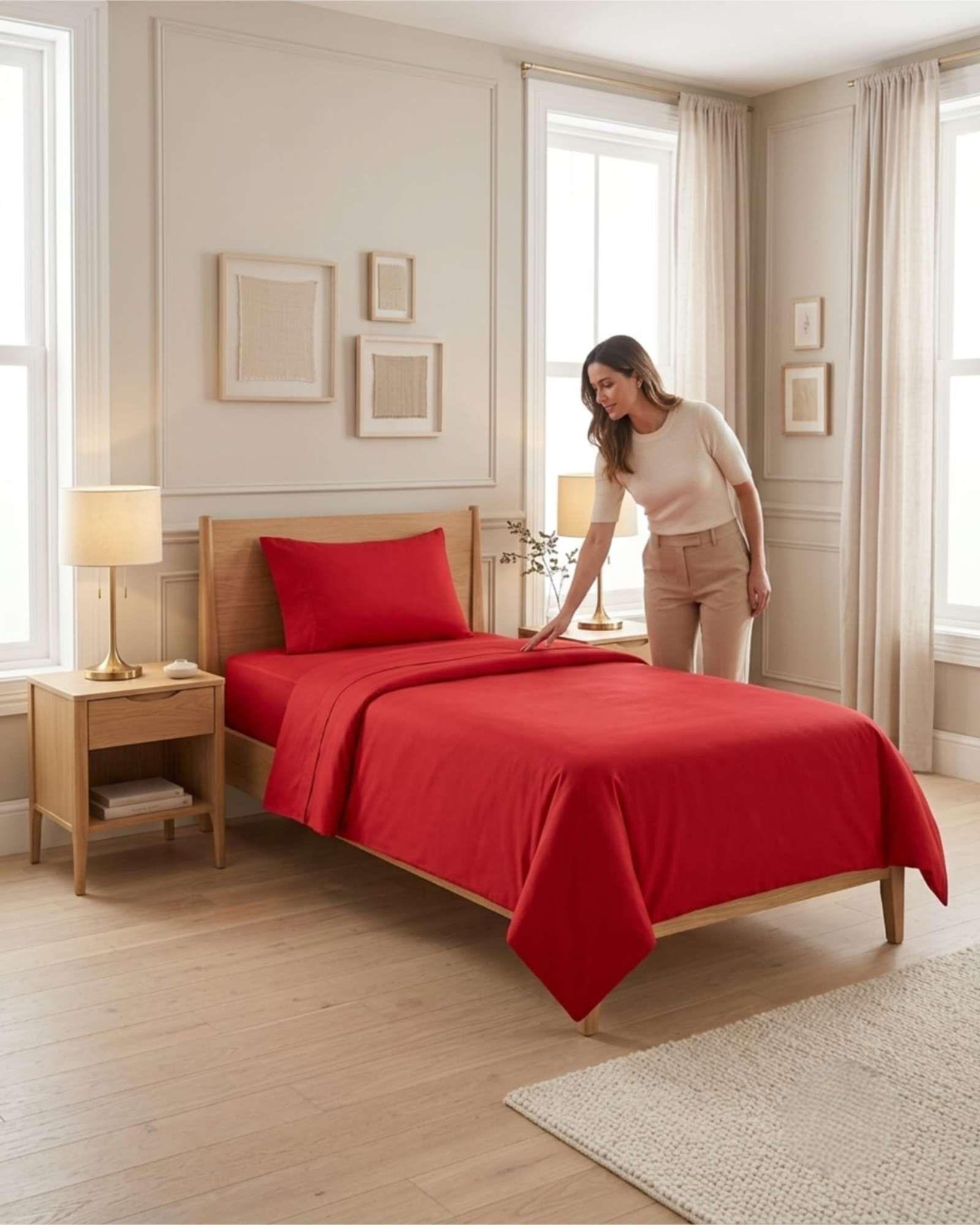 Juego De Sabanas Estilo De Revista Para Dormitorio Plaza y Media m1-4