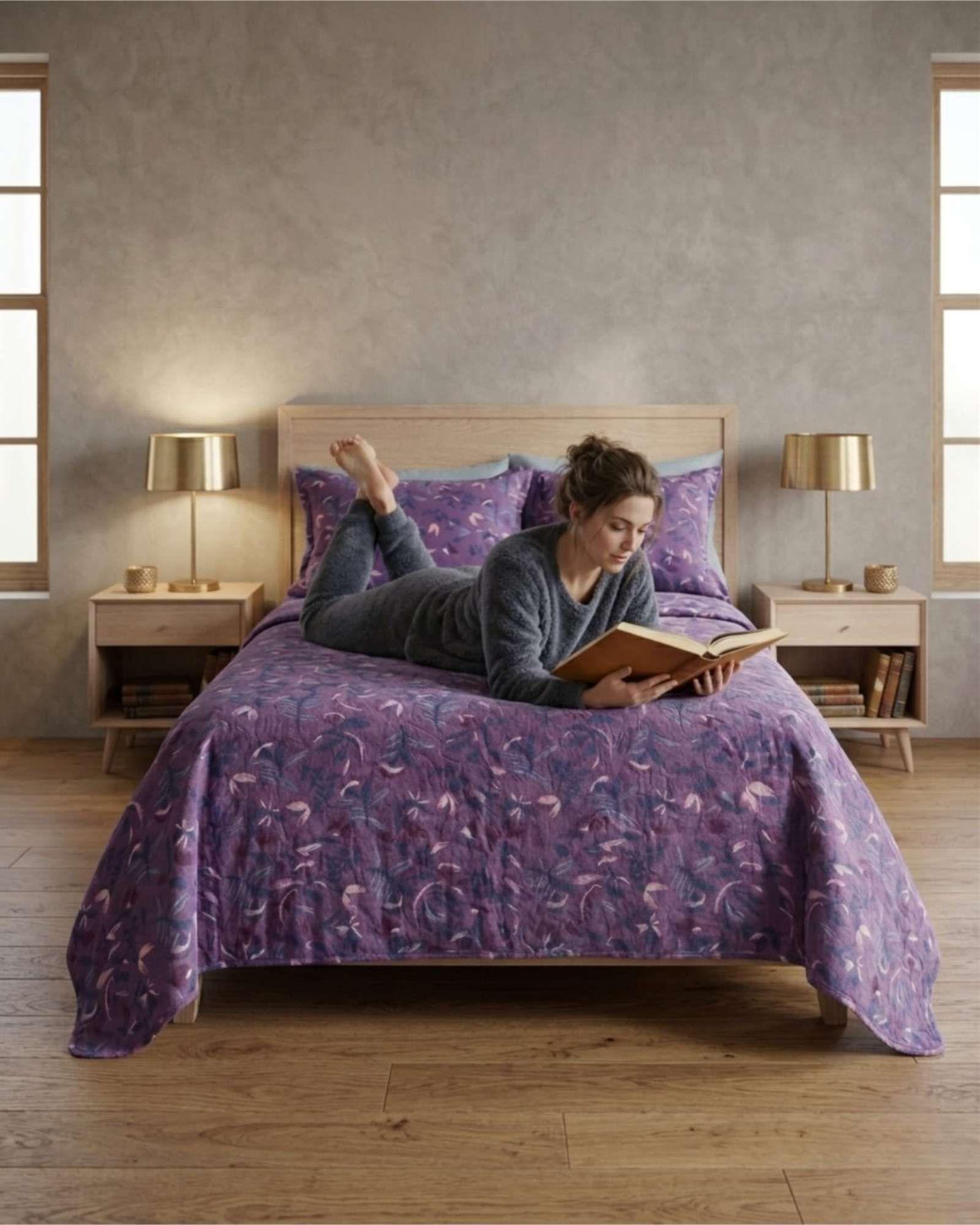 Sabanas Polar de Invierno King Estampado Premium m4-4