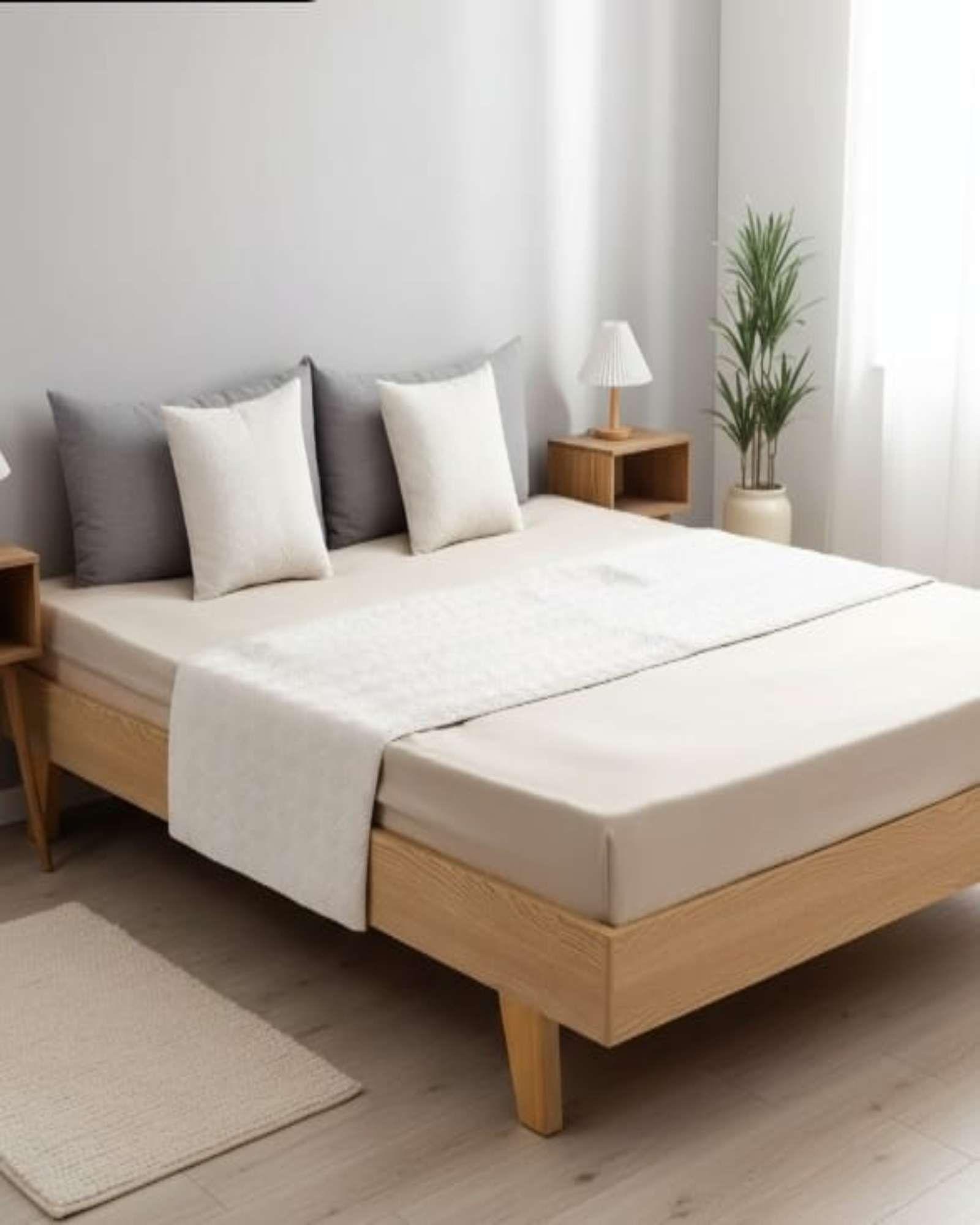 Set de Pieceras Plush + Fundas de Cojin 45×45 blanco-3