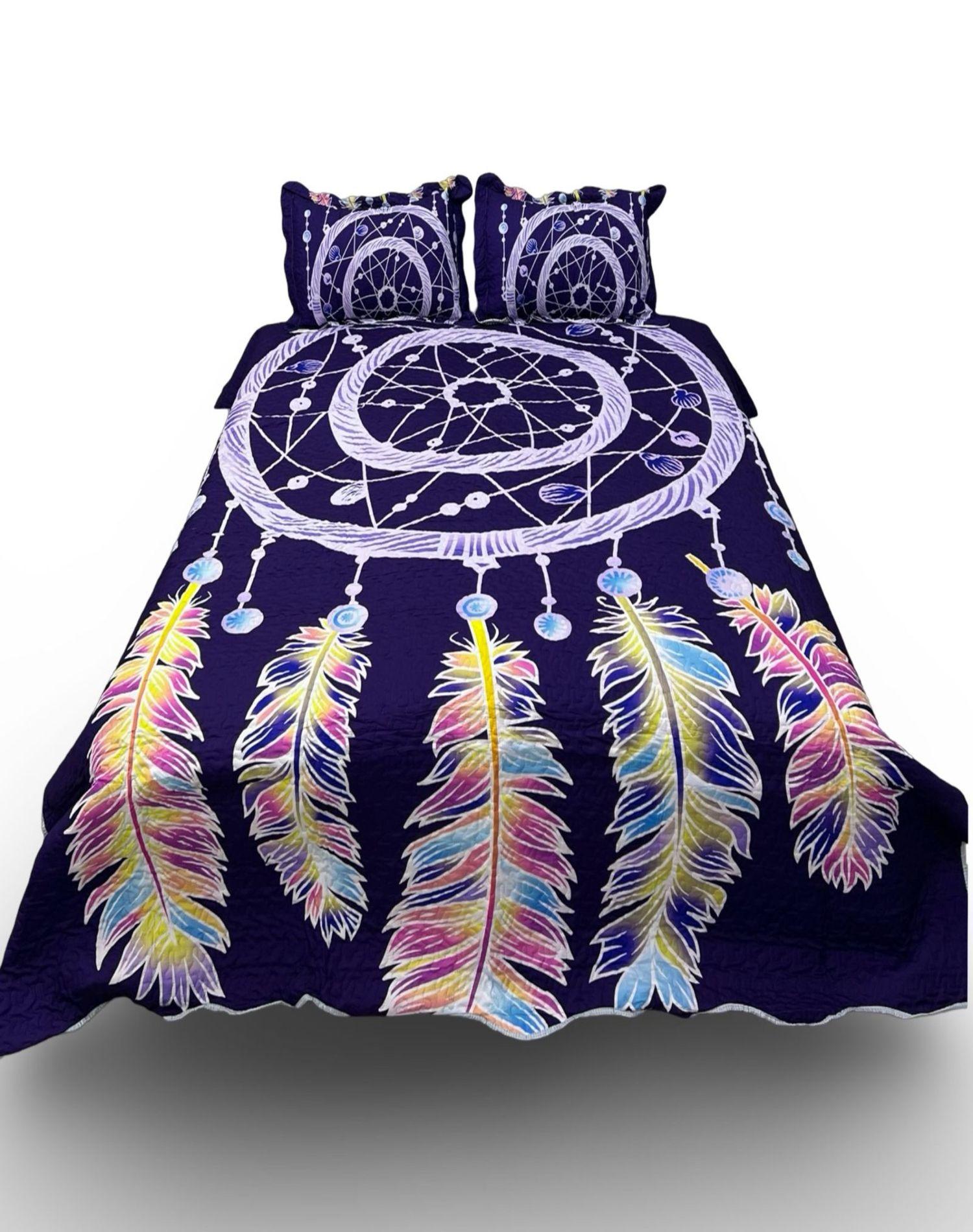 Quilt Mandala 2 Plazas - Cubrecama Decorativo A1-0