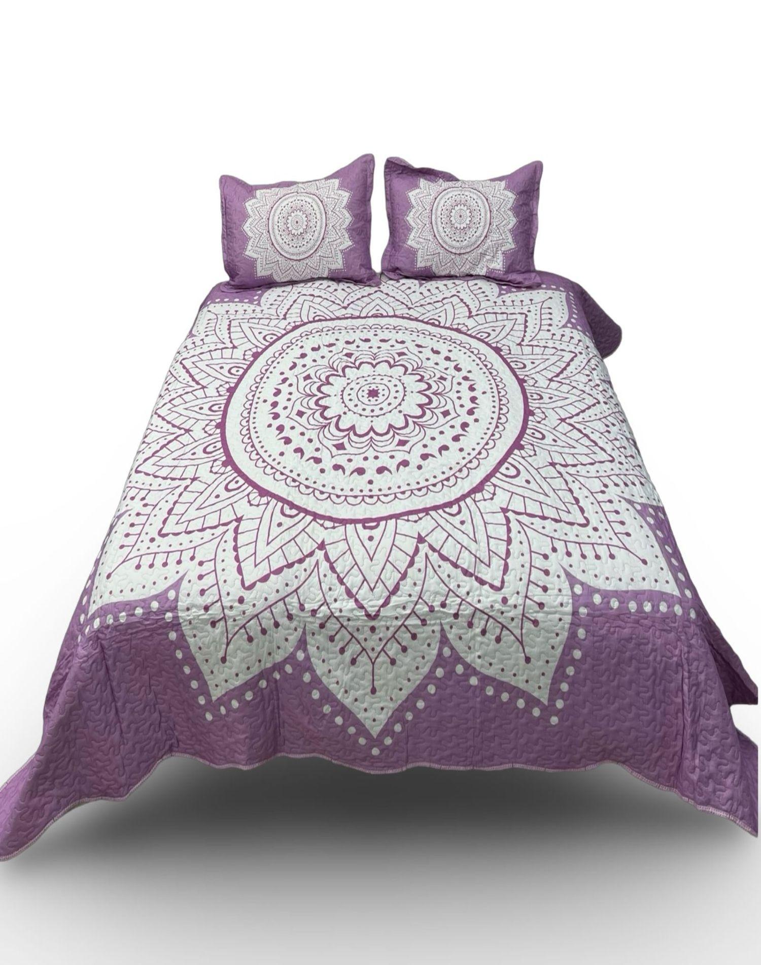 Quilt Mandala 2 Plazas - Cubrecama Decorativo A1-0