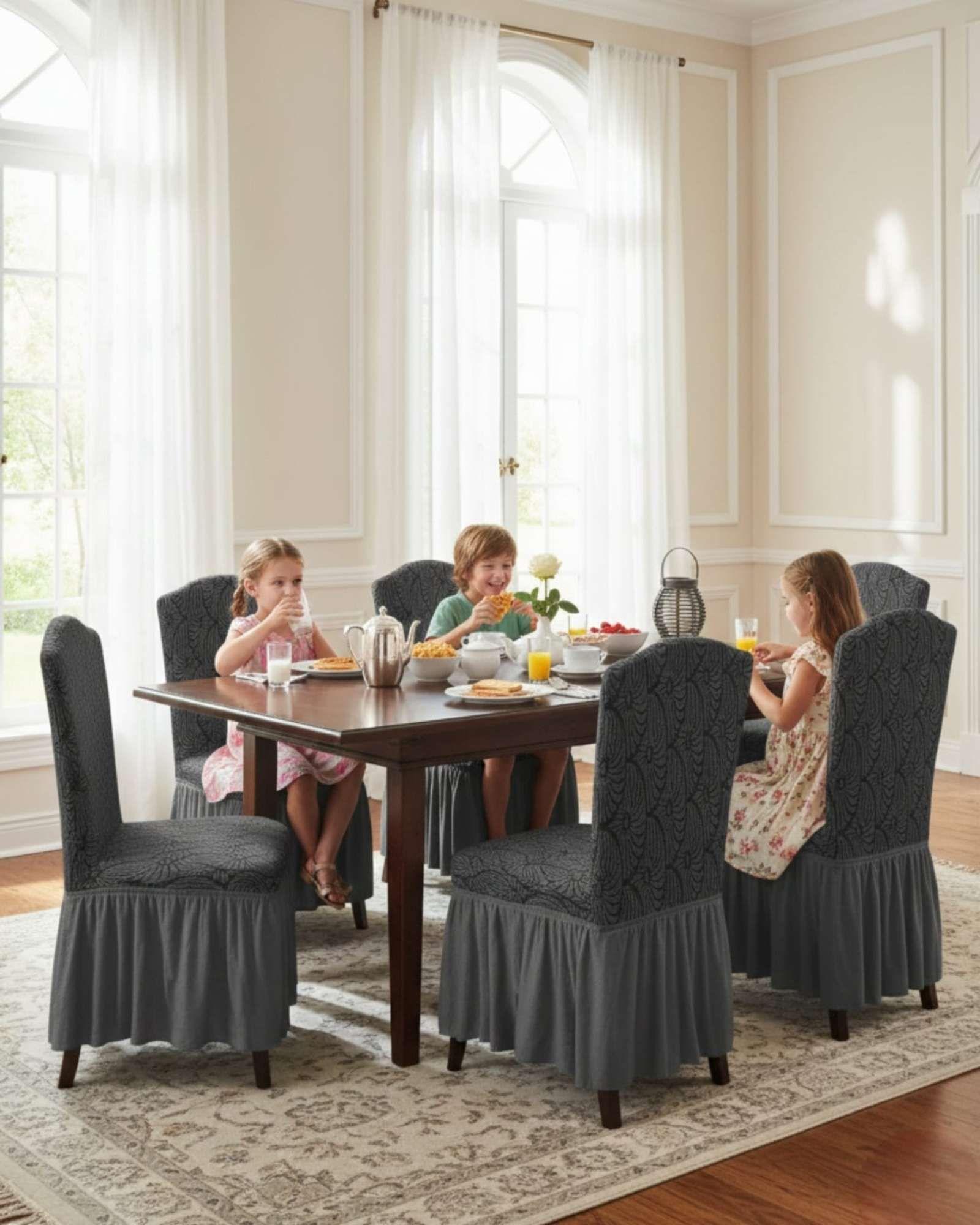 Pack de 6 fundas protectoras para sillas tejido 3D M4-3