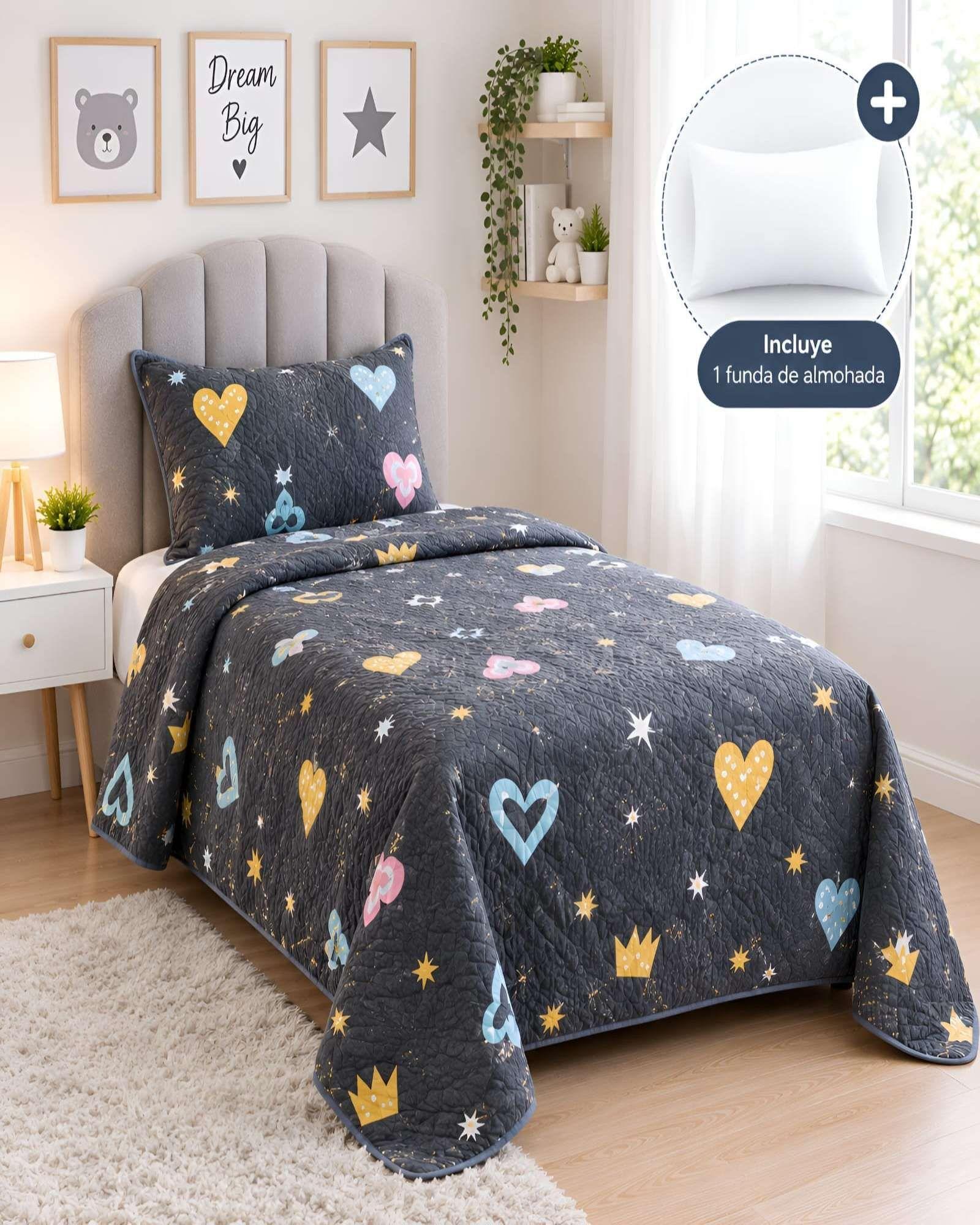 Quilt 1.5 Plazas 180x230 cm + Funda de Almohada-1