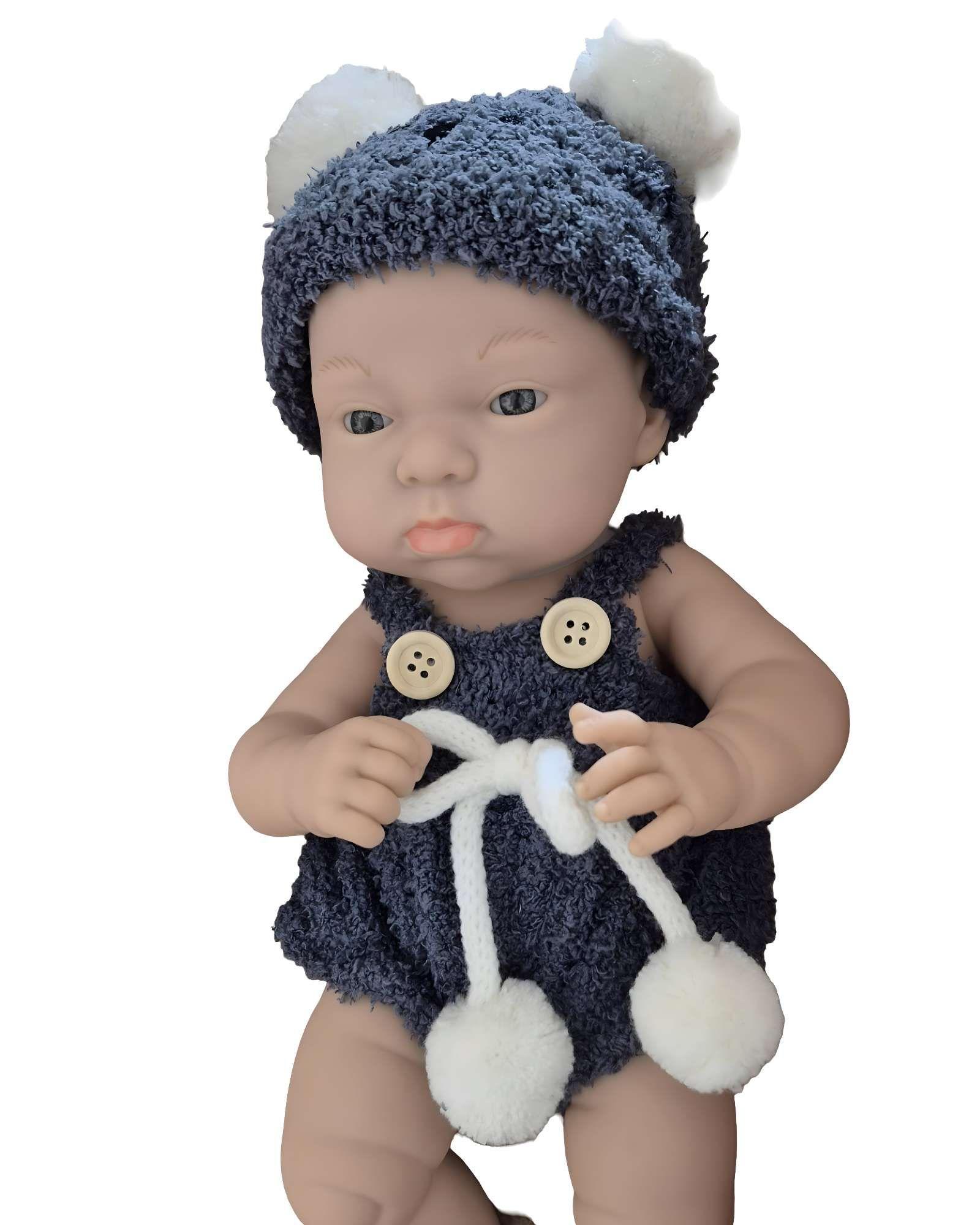 Muñeca infantil bebé realista silicona baby so lovely azul -2