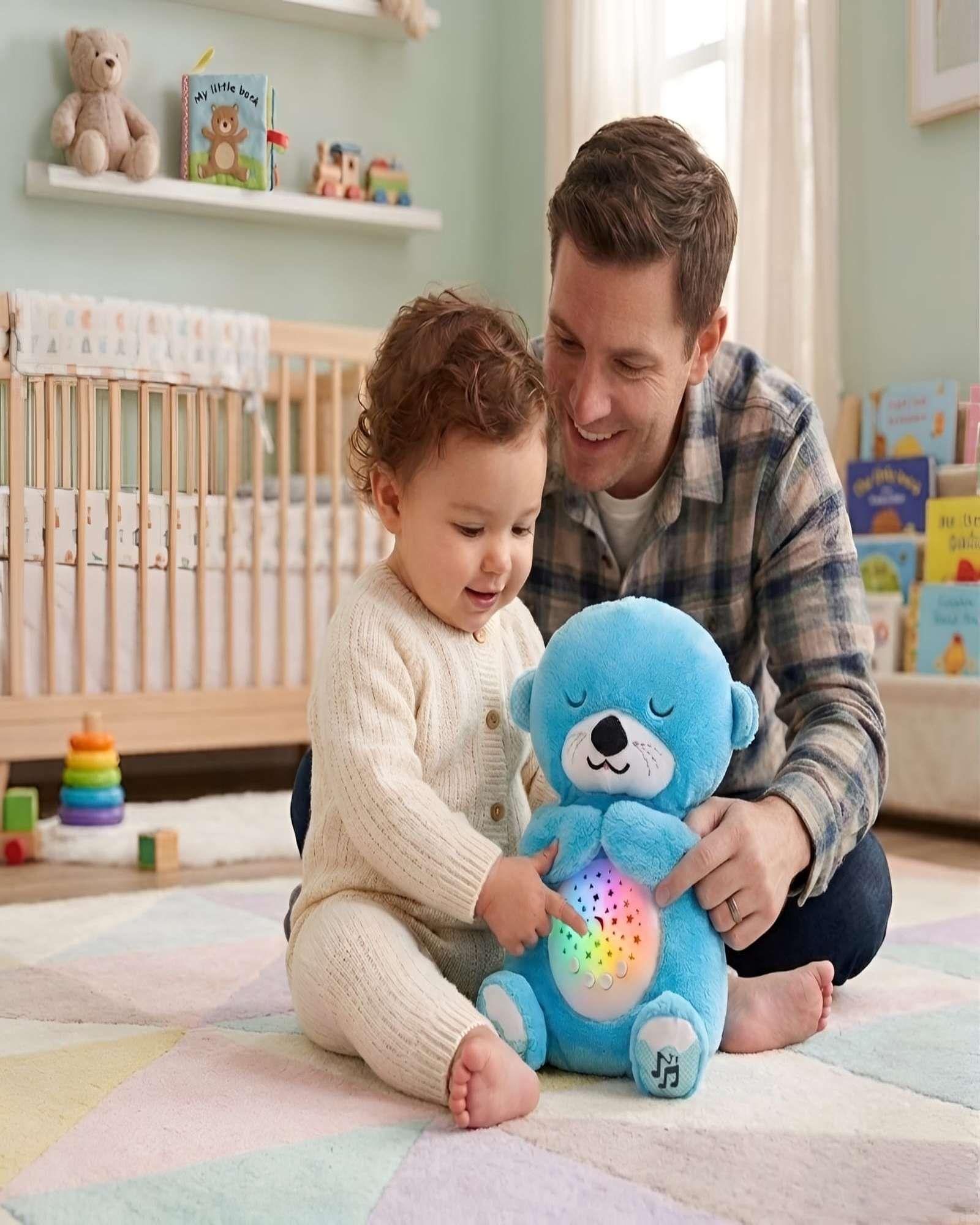 Peluche Didáctico Nutria Lumínica Sonidos Relajantes Bebe A1-4