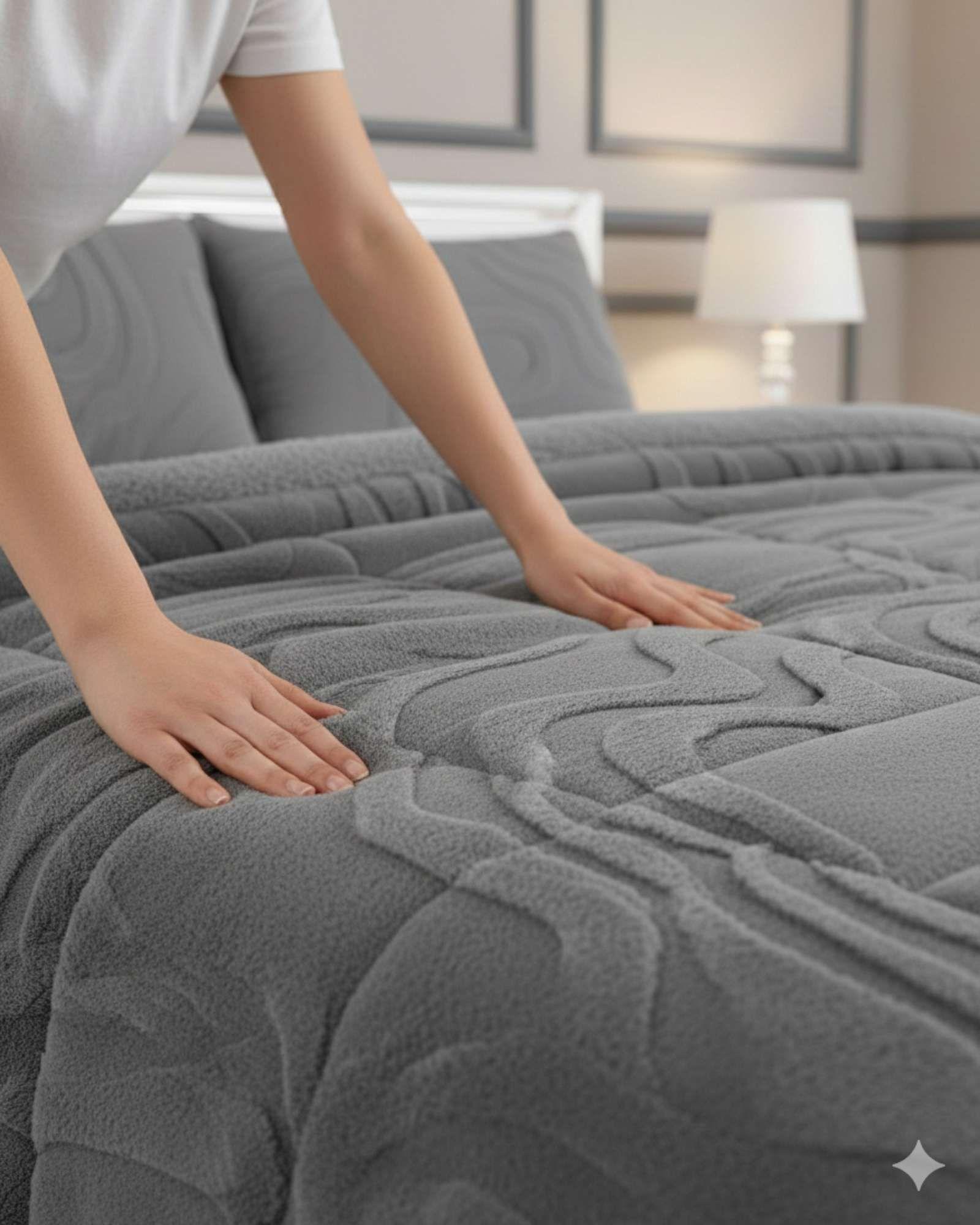 CHIPORRO PREMIUN CUBRECAMA DE INVIERNO SUPER KING 250 CM X 270 CM GRIS-4