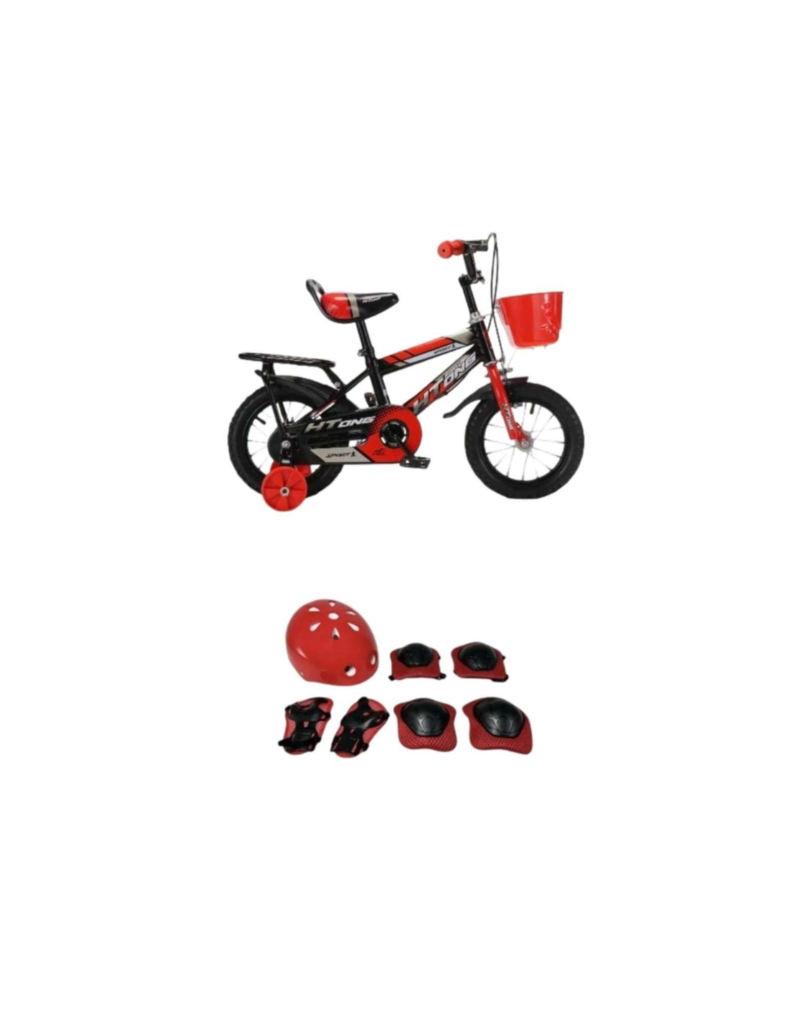 Bicicleta Para Niños Aro 12 Con Kit De Protección Y Casco 10-5