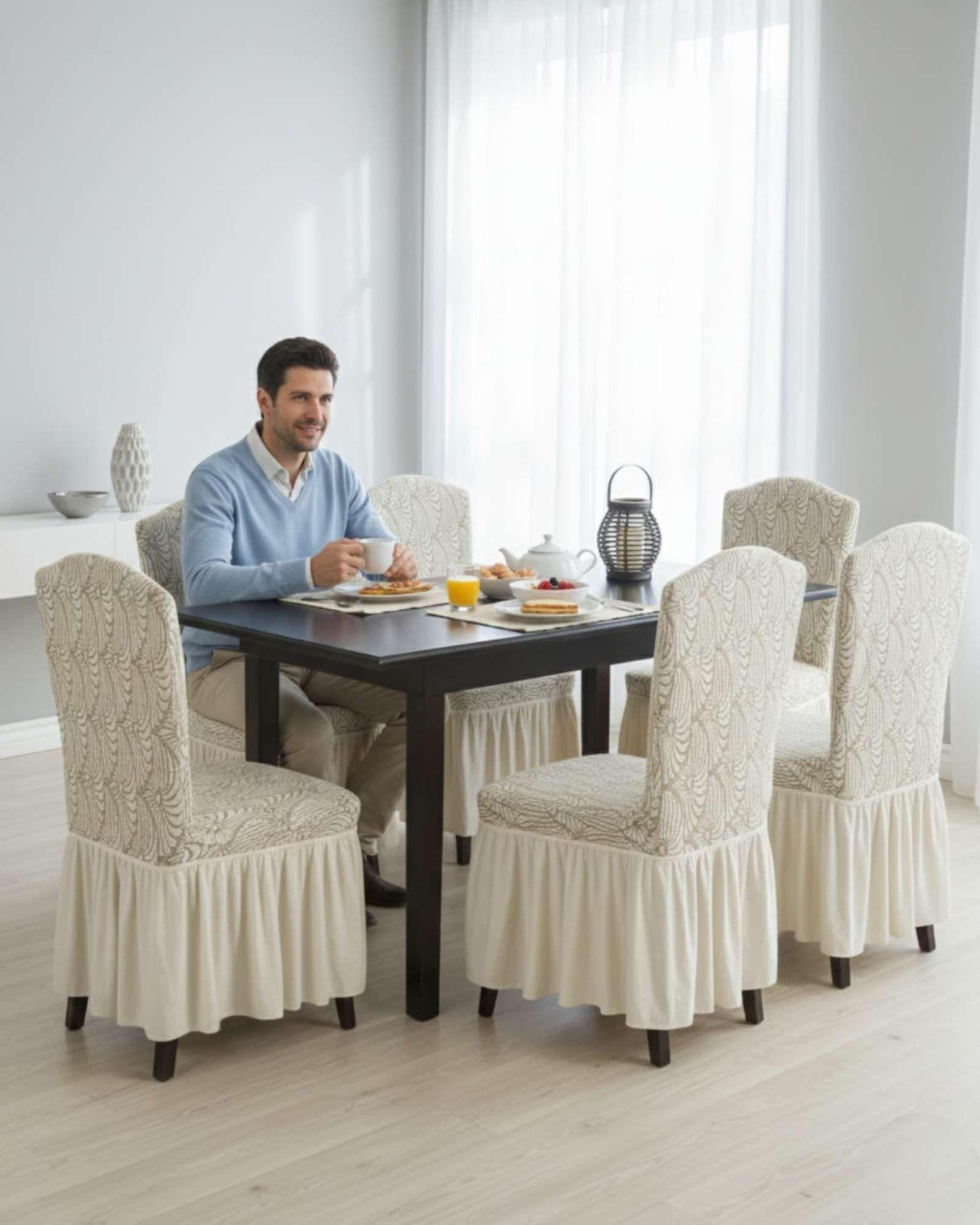 Pack de 6 fundas protectoras para sillas tejido 3D M6-4