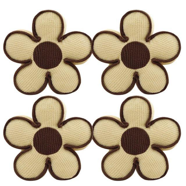 SET DE 4 COJINES DISEÑO FLOR COLOR BEIGE-2