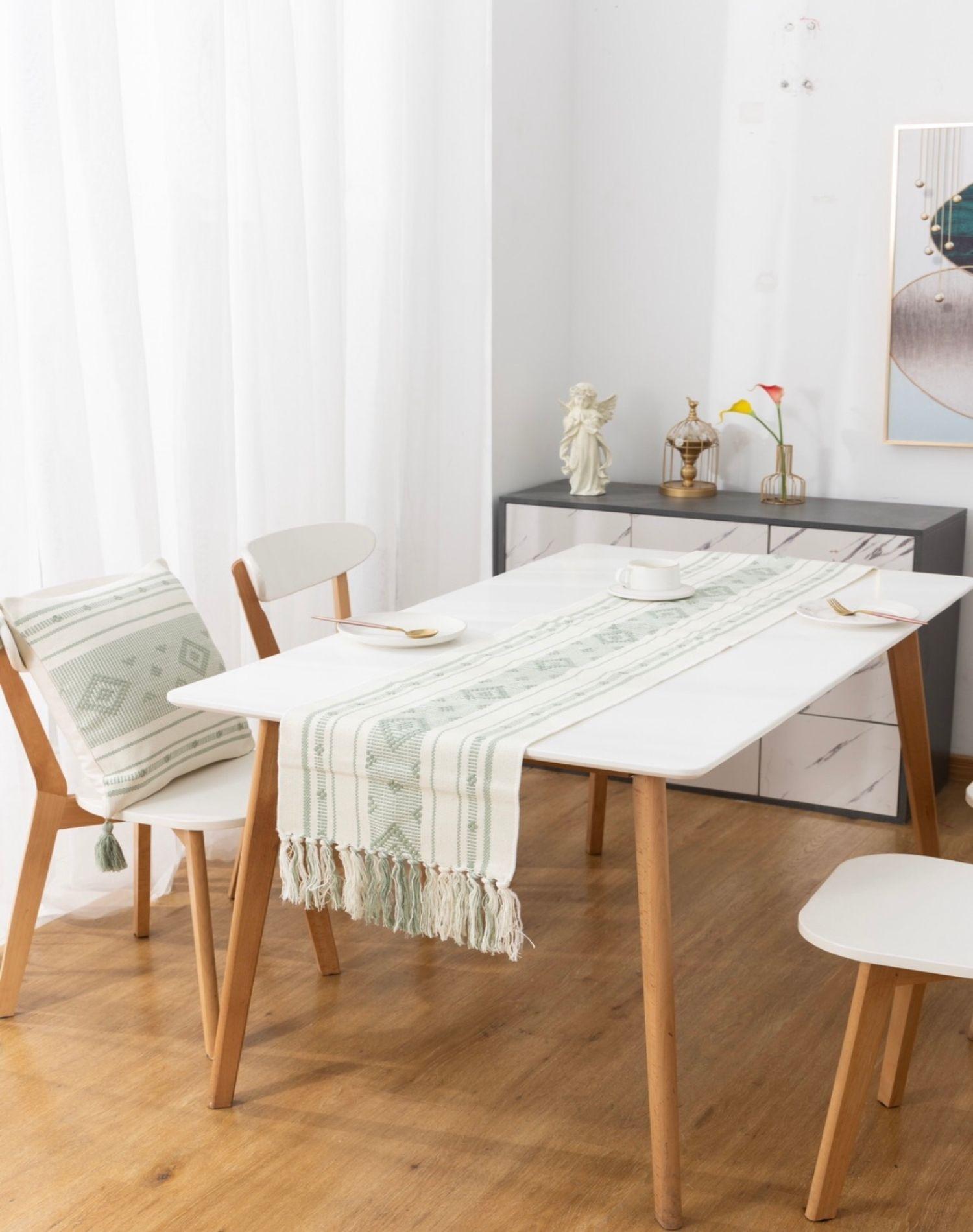 CAMINO DE MESA CROCHE 30 X 180cm Menta-2