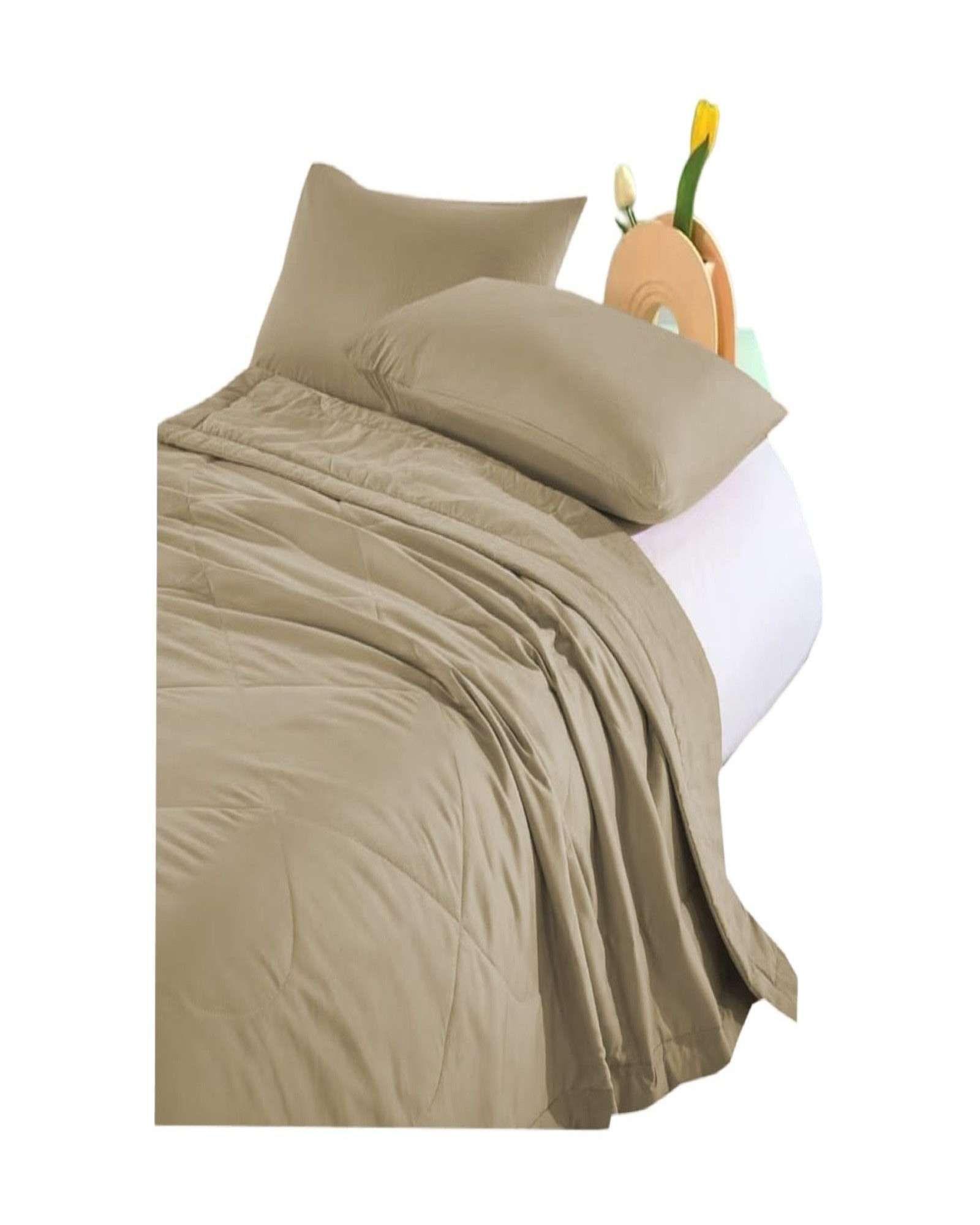 PLUMON NORDICO EXTRA DELGADO BEIGE  PLAZA Y MEDIA-0