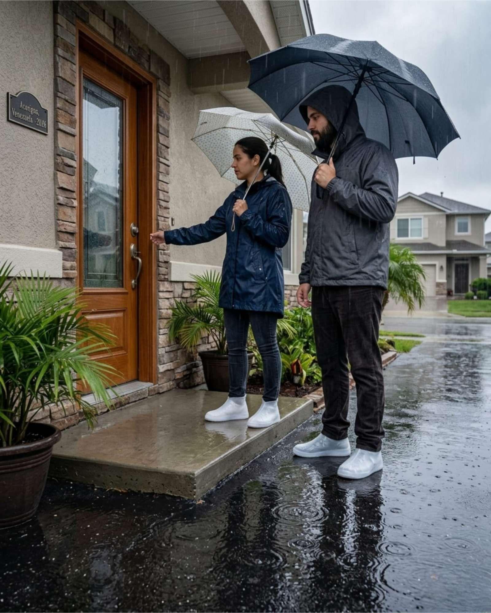 Set 6 Cubrecalzado Impermeable De Silicona Para Lluvia Talla S Blanco-0