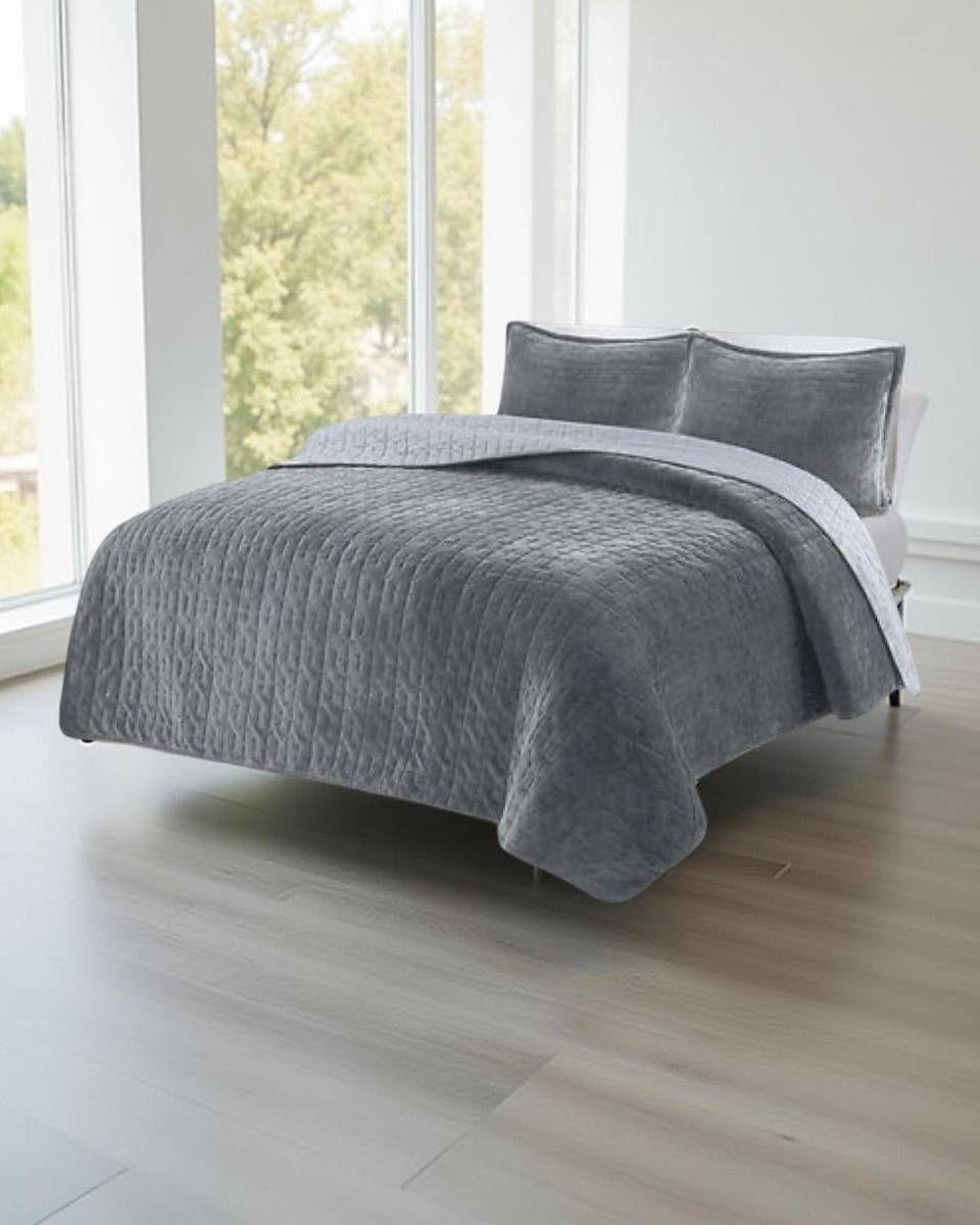 CUBRECAMA QUILT PLUSH DELGADO 2PLAZAS 230X250CM GS03-1