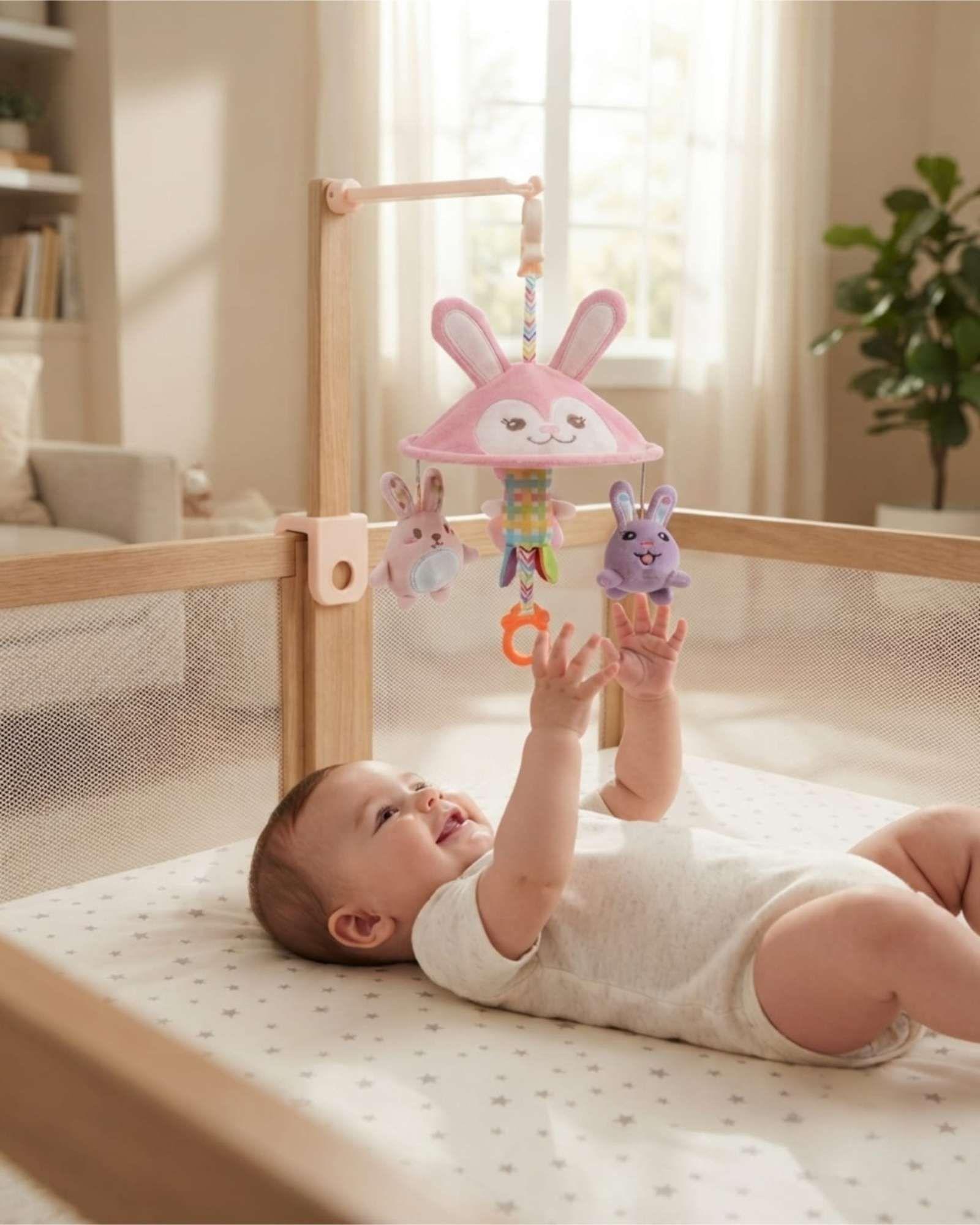 Juguete Colgante Estimulación Para Coche y Cuna Bebés Sonajero 03-2