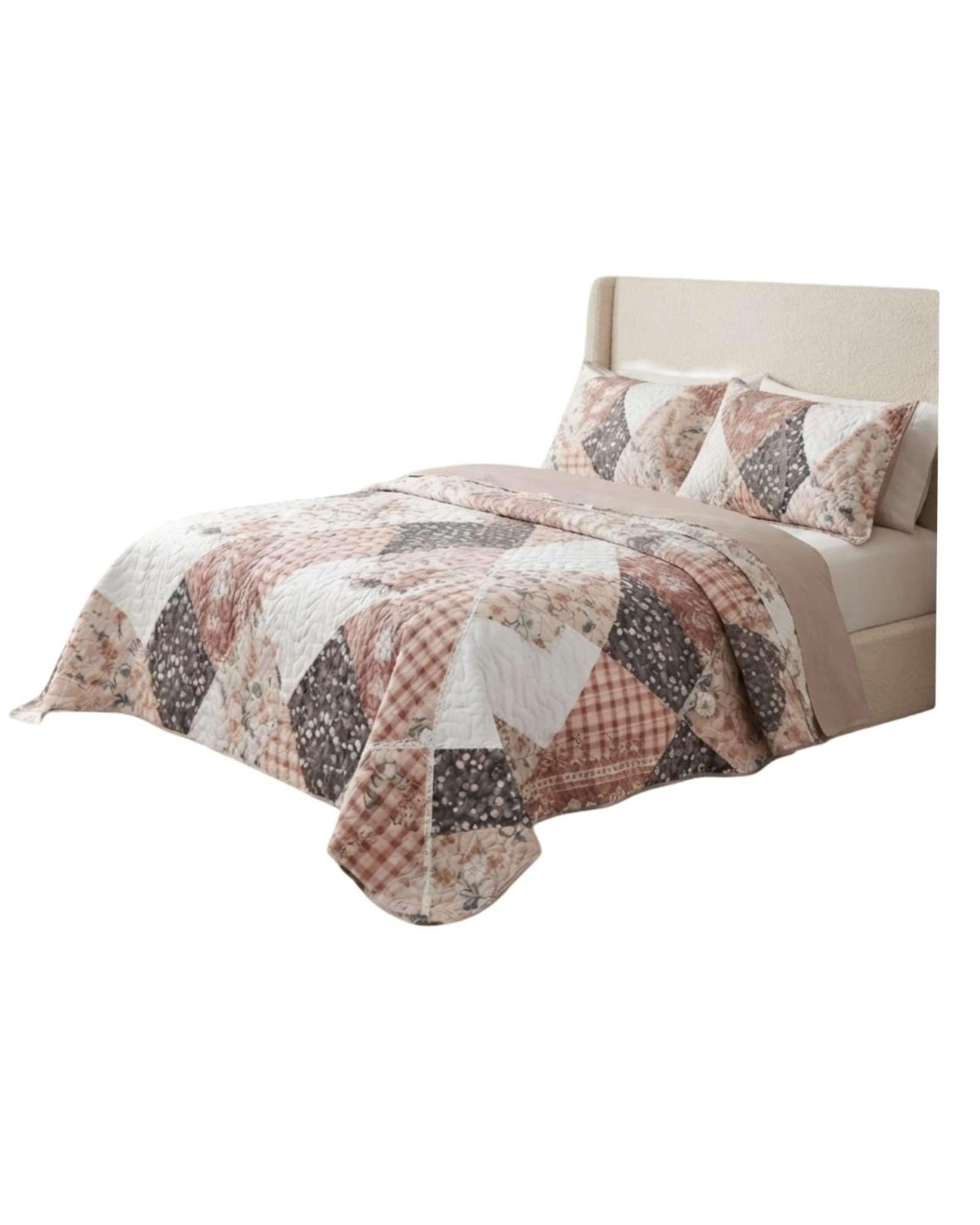 Cubrecama Quilt de Verano King Delgado Ultra Liviano + 2 Almohadas 04-5