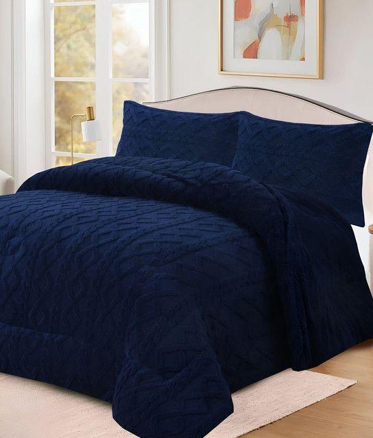 COBERTOR GRUESO PARA INVIERNO KING - SUPER AZUL -03-2