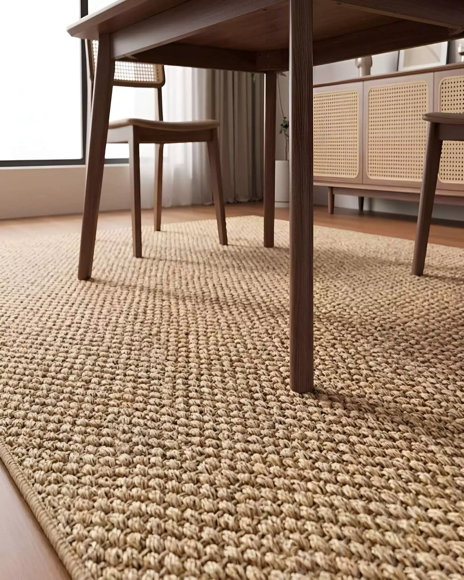 Alfombra De Textura Natural Nórdica Rectangular 240X200-2