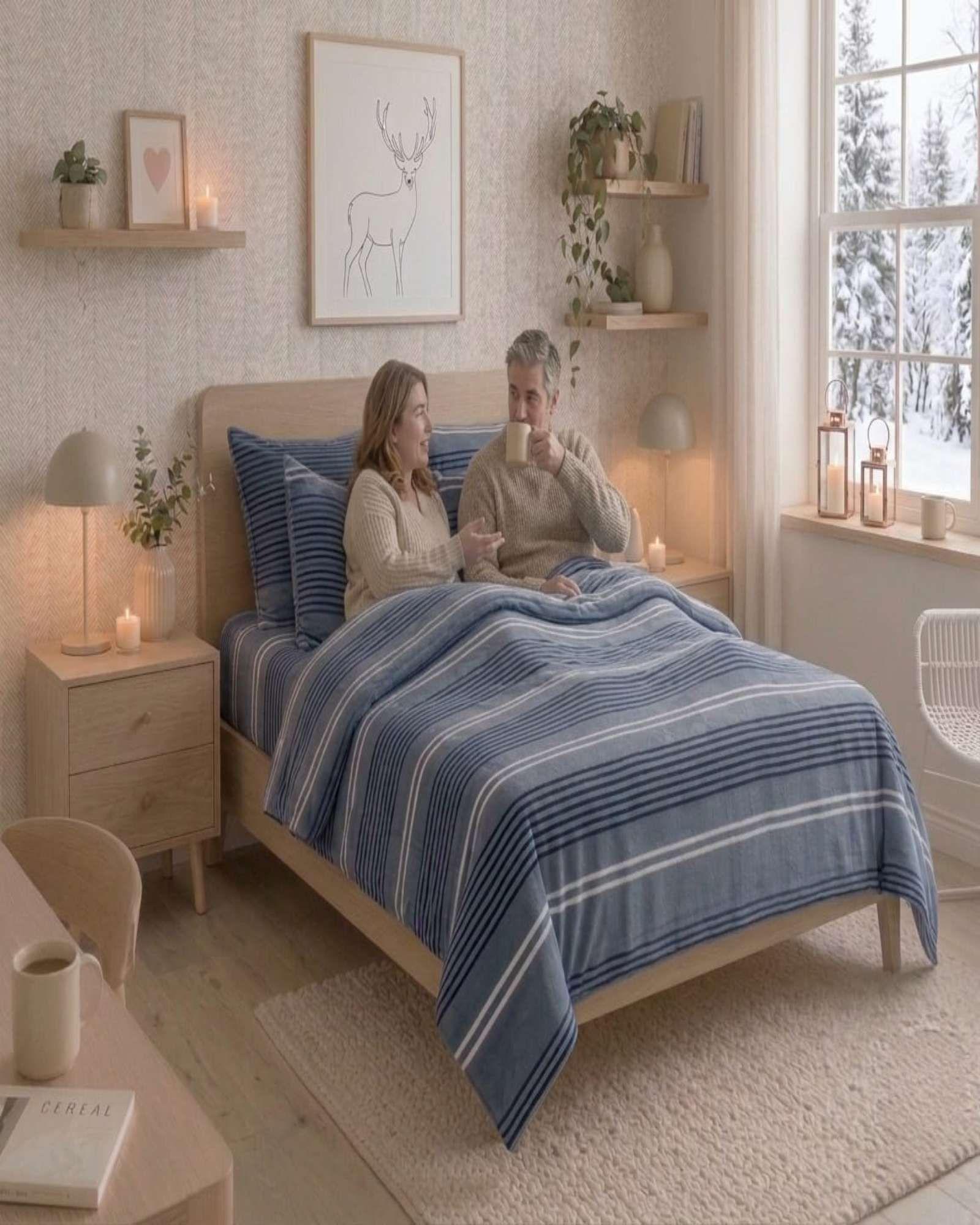 Juego De Sabanas Termicas Para Invierno King Premium m5-4