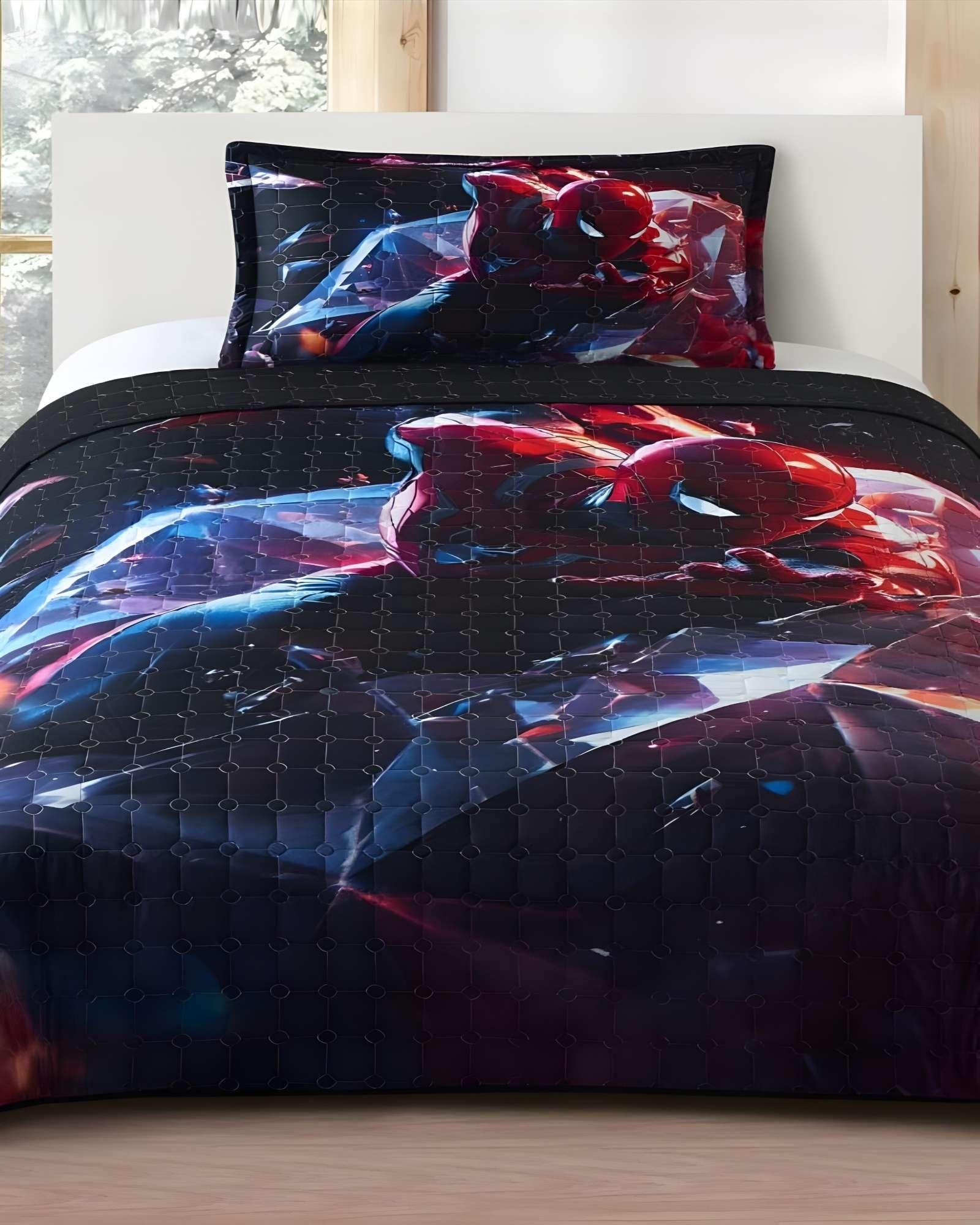 COLCHA QUILT DE VERANO SPIDERMAN INFANTIL NIÑO-3