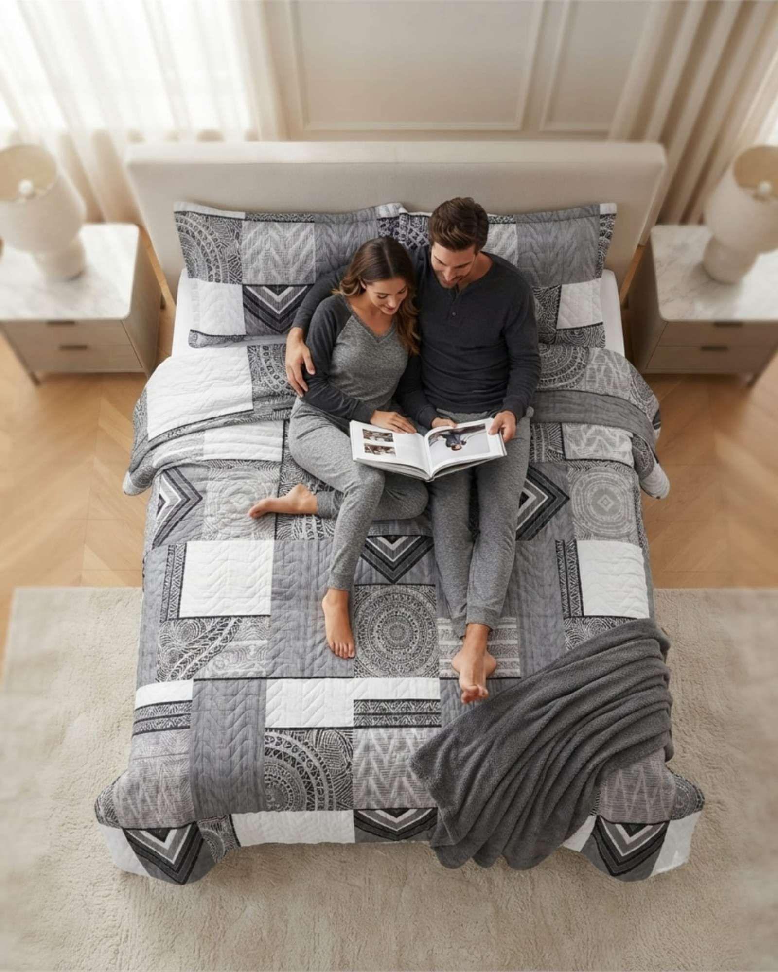Quilt De Verano King Mas Almohadas Transpirable Y Suave m10-2