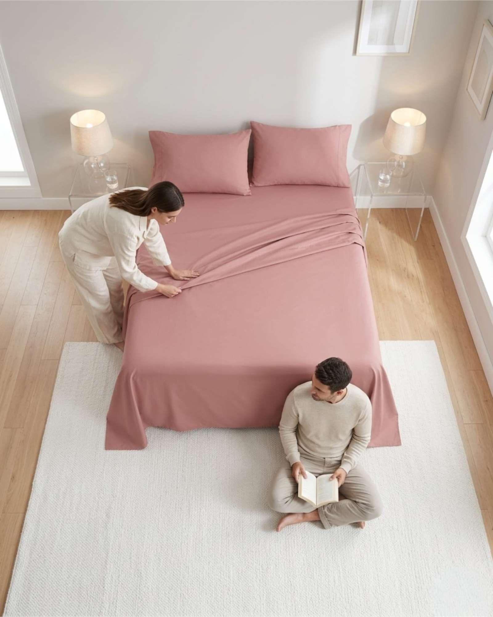 Set Sabanas 2 Plazas Mas 2 Almohadas Mullidas 6 Piezas B5-1
