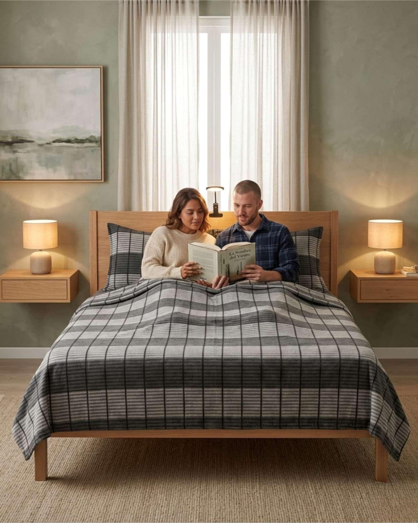 Sabanas Polar de Invierno King Estampado Premium m6-3