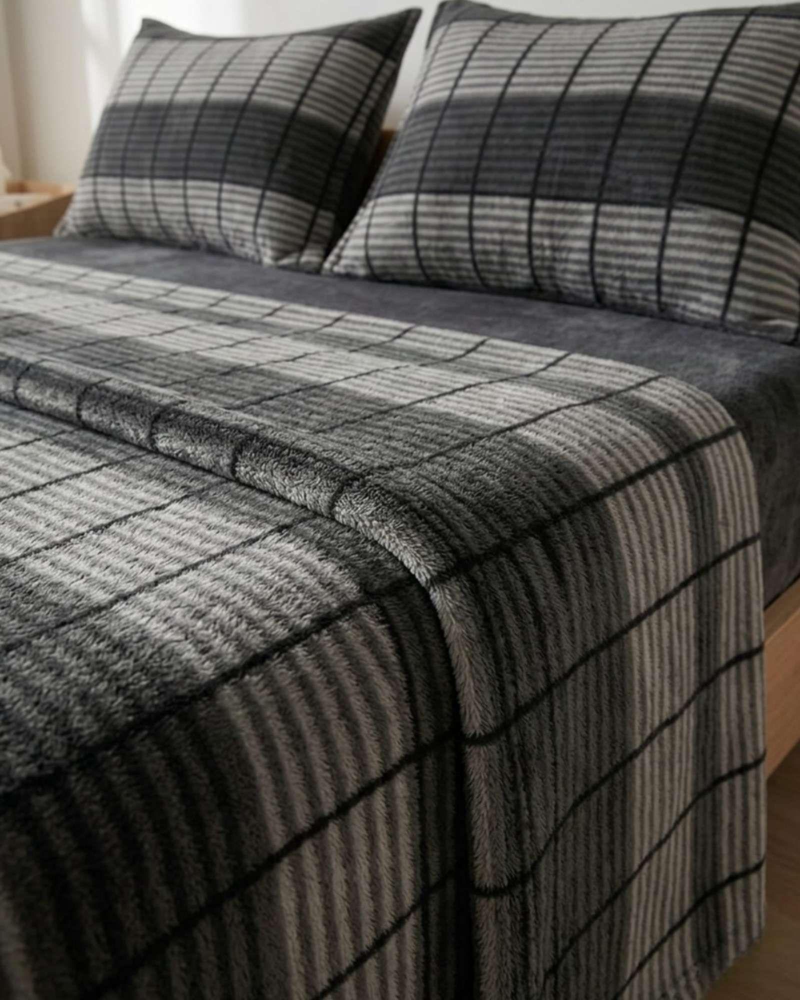 Sabanas Polar de Invierno King Estampado Premium m6-4