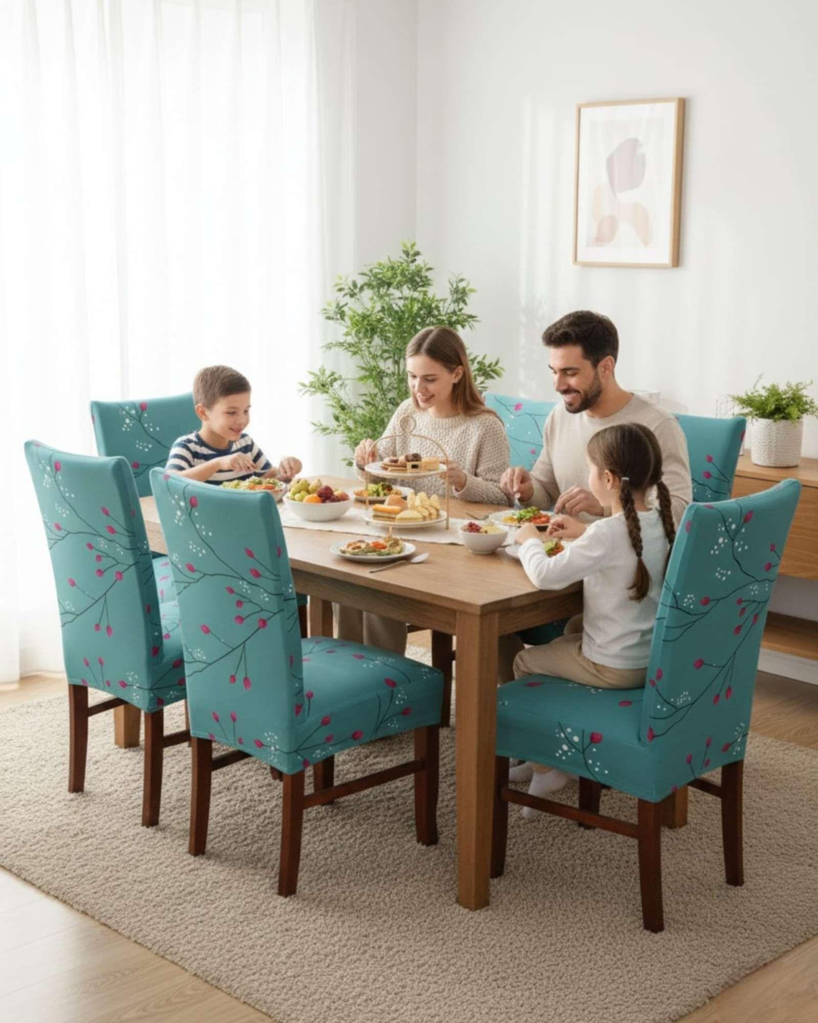 Pack de 6 fundas elasticas para sillas con diseño moderno M24-2