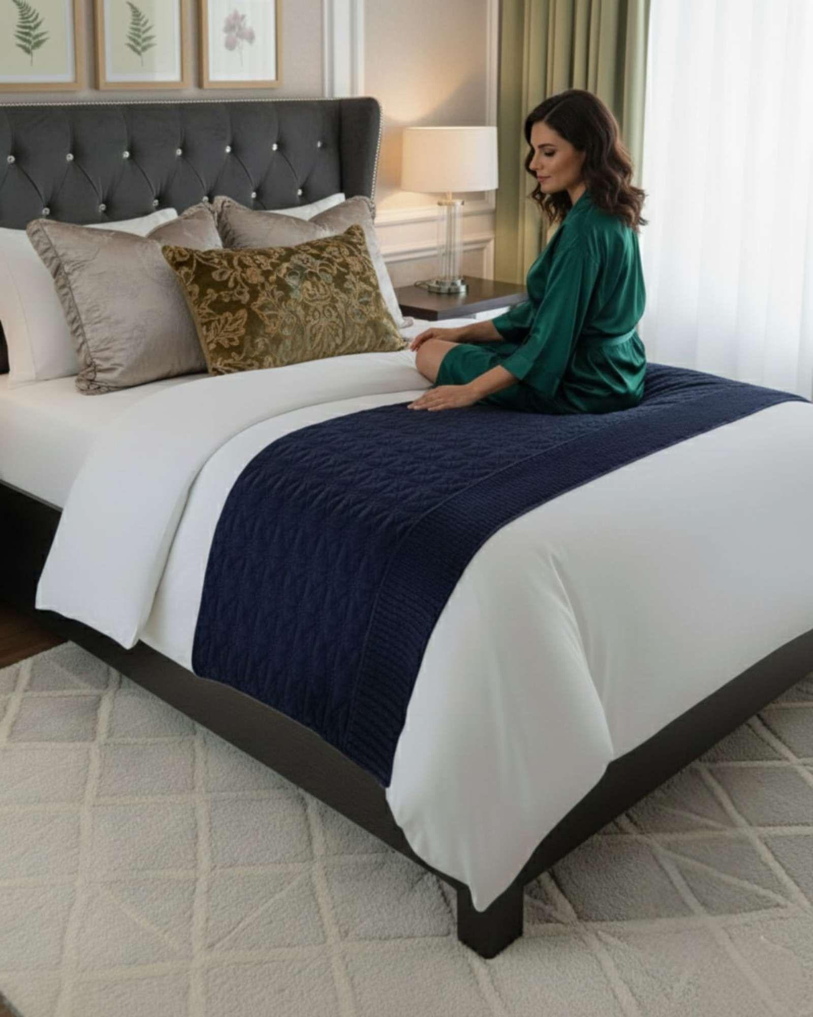 Piecera de Cama Moderna Con Textura Ultra Suave m6-2
