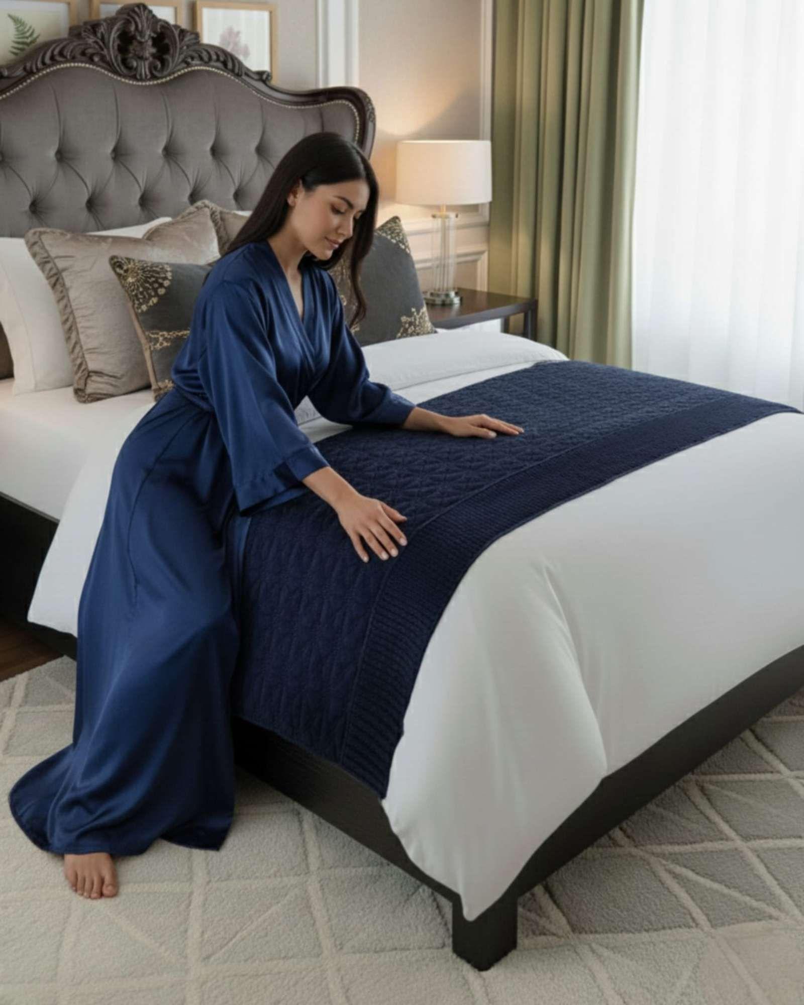 Piecera de Cama Moderna Con Textura Ultra Suave m6-3