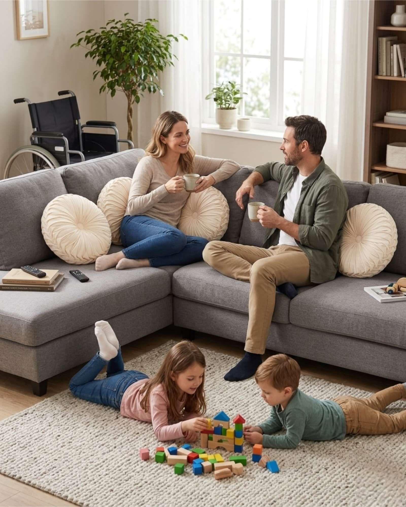 Set De 4 Cojines Rueda Terciopelo Redondo Sofa Decorativo C4-2
