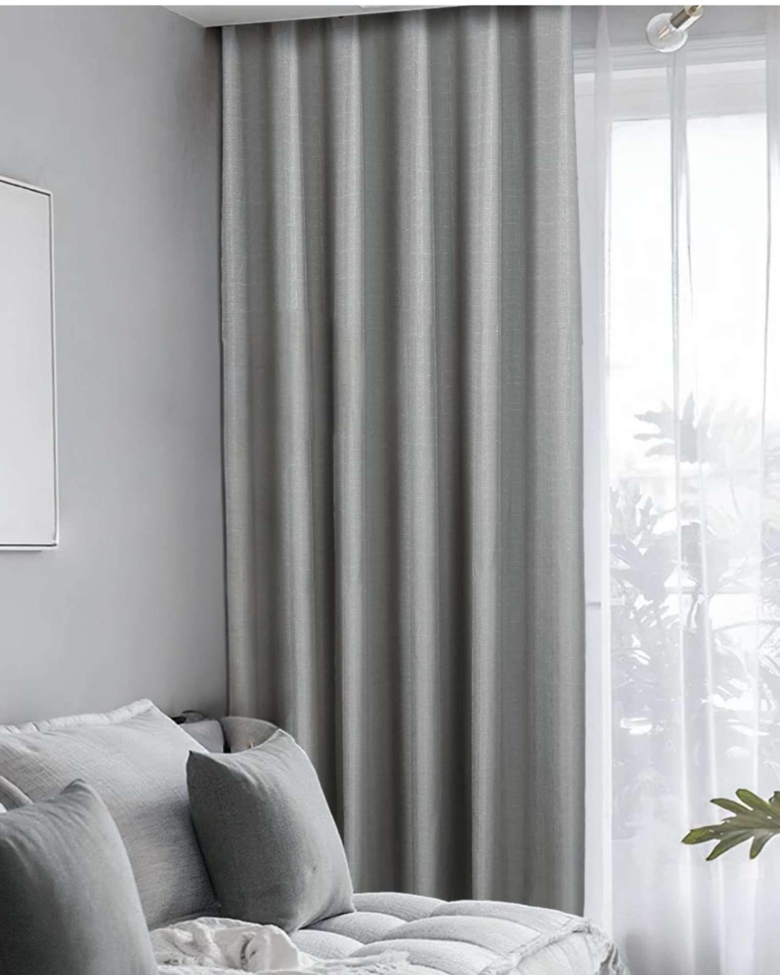 Set de Cortinas Blackout Engomadas Modernas de Lujo m13-3